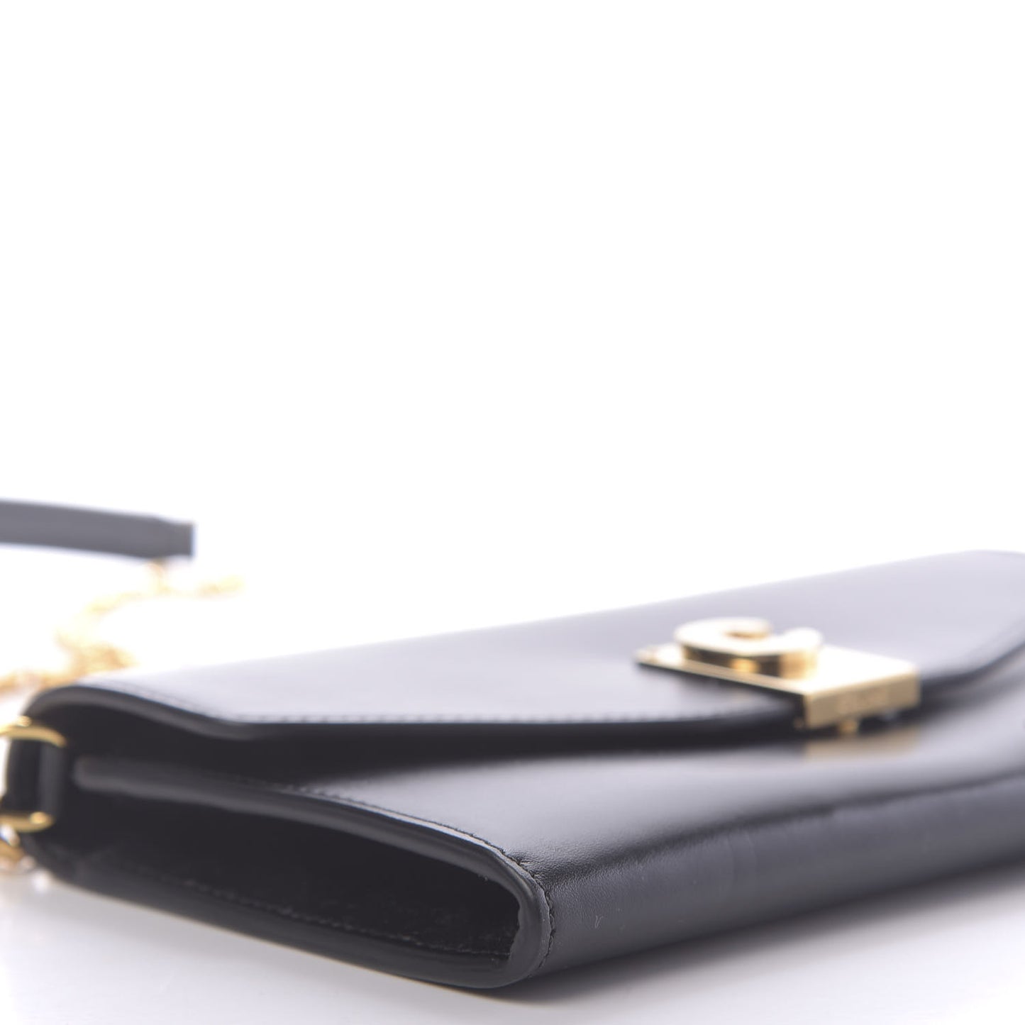 Calfskin C Wallet On Chain Bag Black