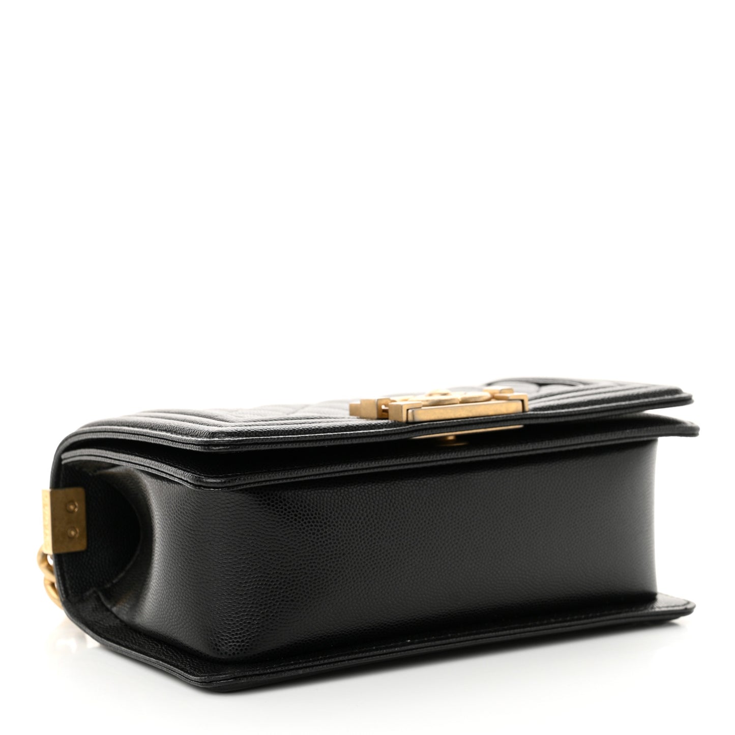 Caviar Quilted Small Boy Flap Black