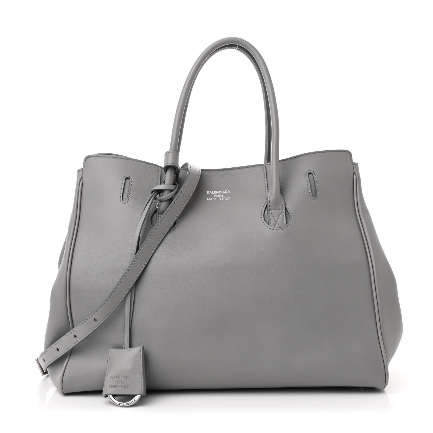 Balenciaga Smooth Calfskin Small Hampton Carry All Bag Grey