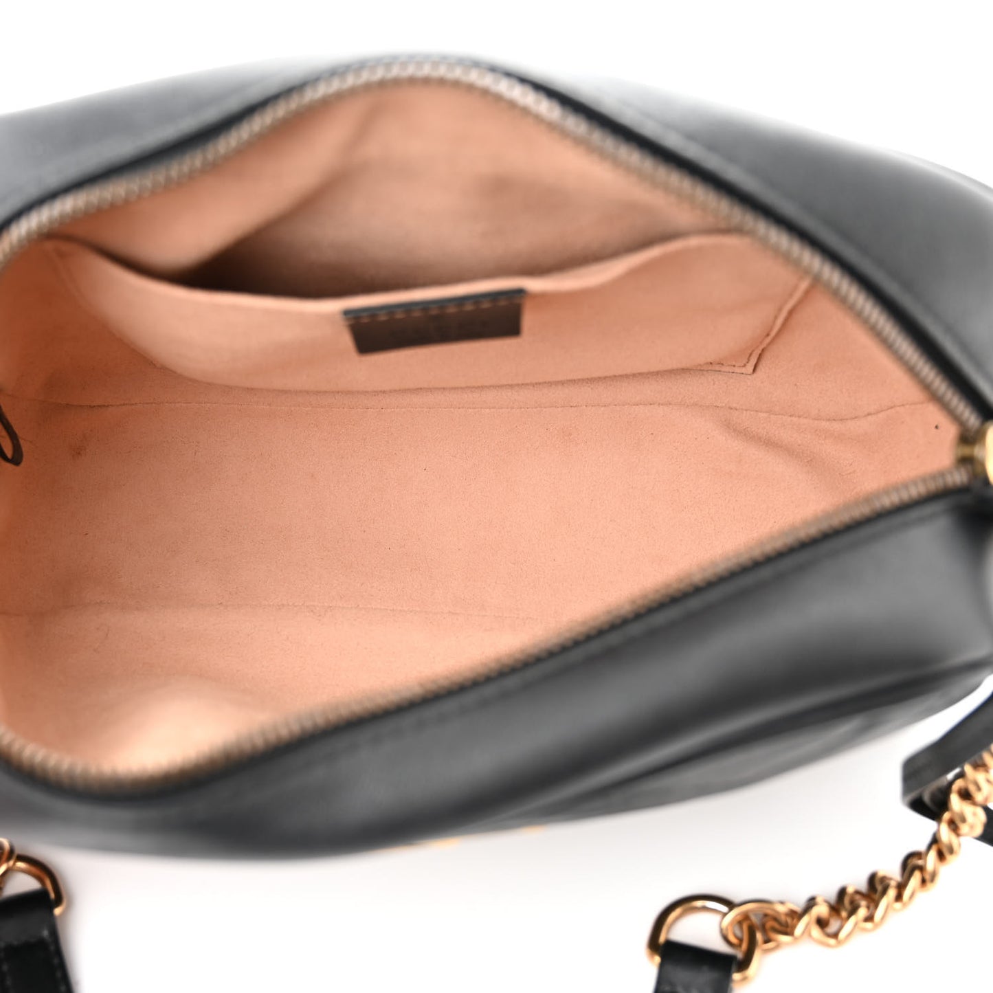 Calfskin Matelasse Small GG Marmont Chain Shoulder Bag Black