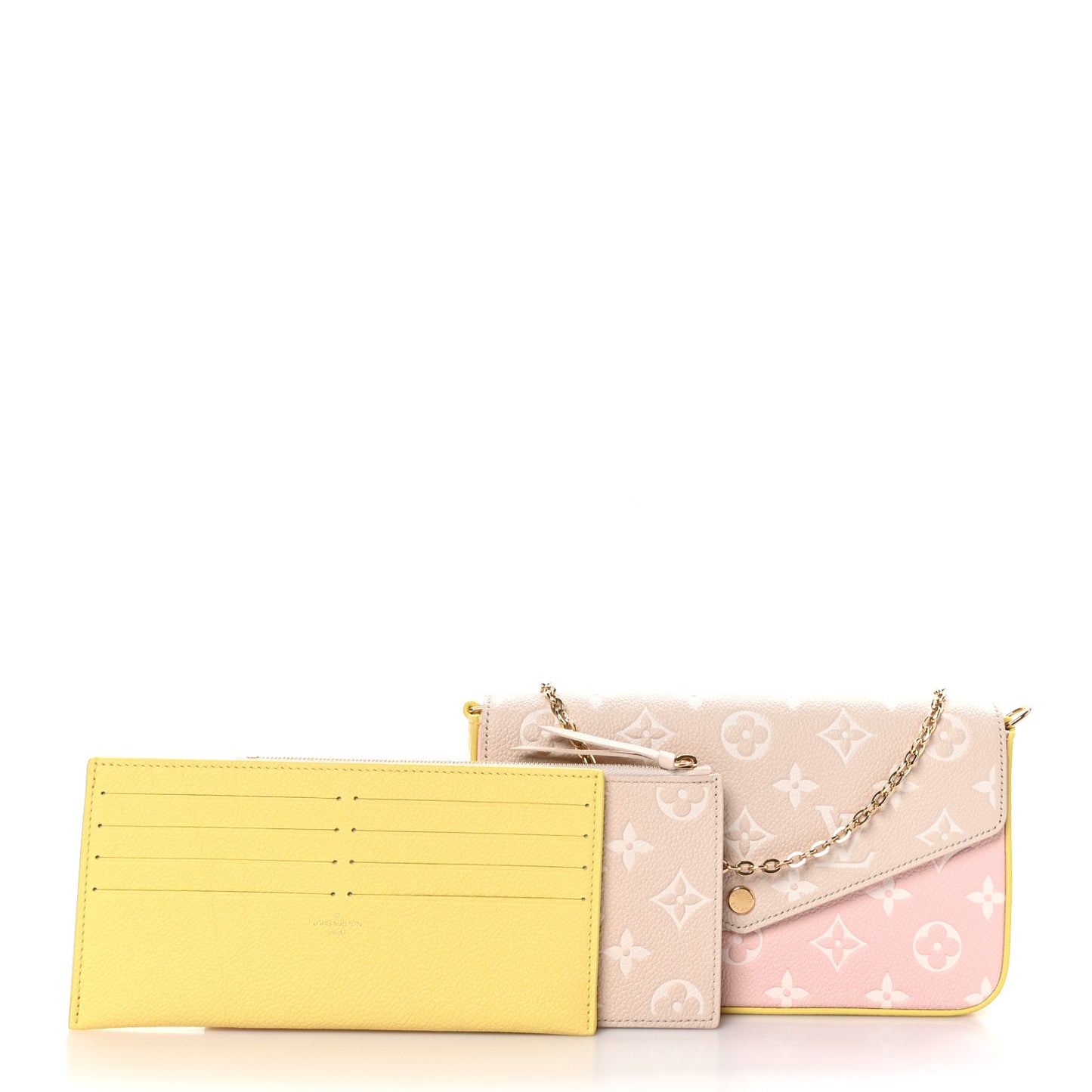 Empreinte Spring in the City Felicie Pochette Chain Wallet Pink Beige Yellow