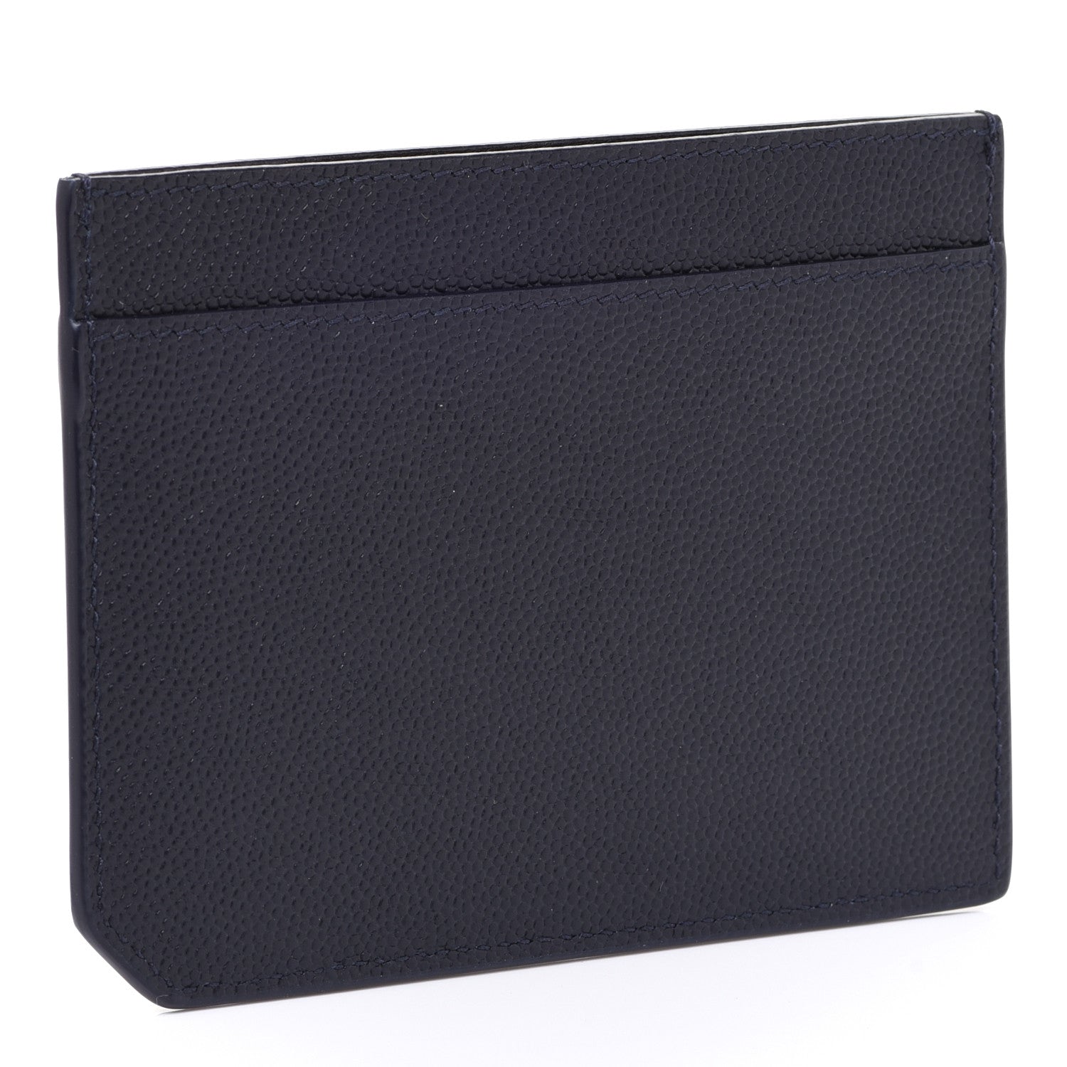 Saint Laurent Grained Calfskin 5 Fragments Credit Card Holder Blue Notte 3 of 8