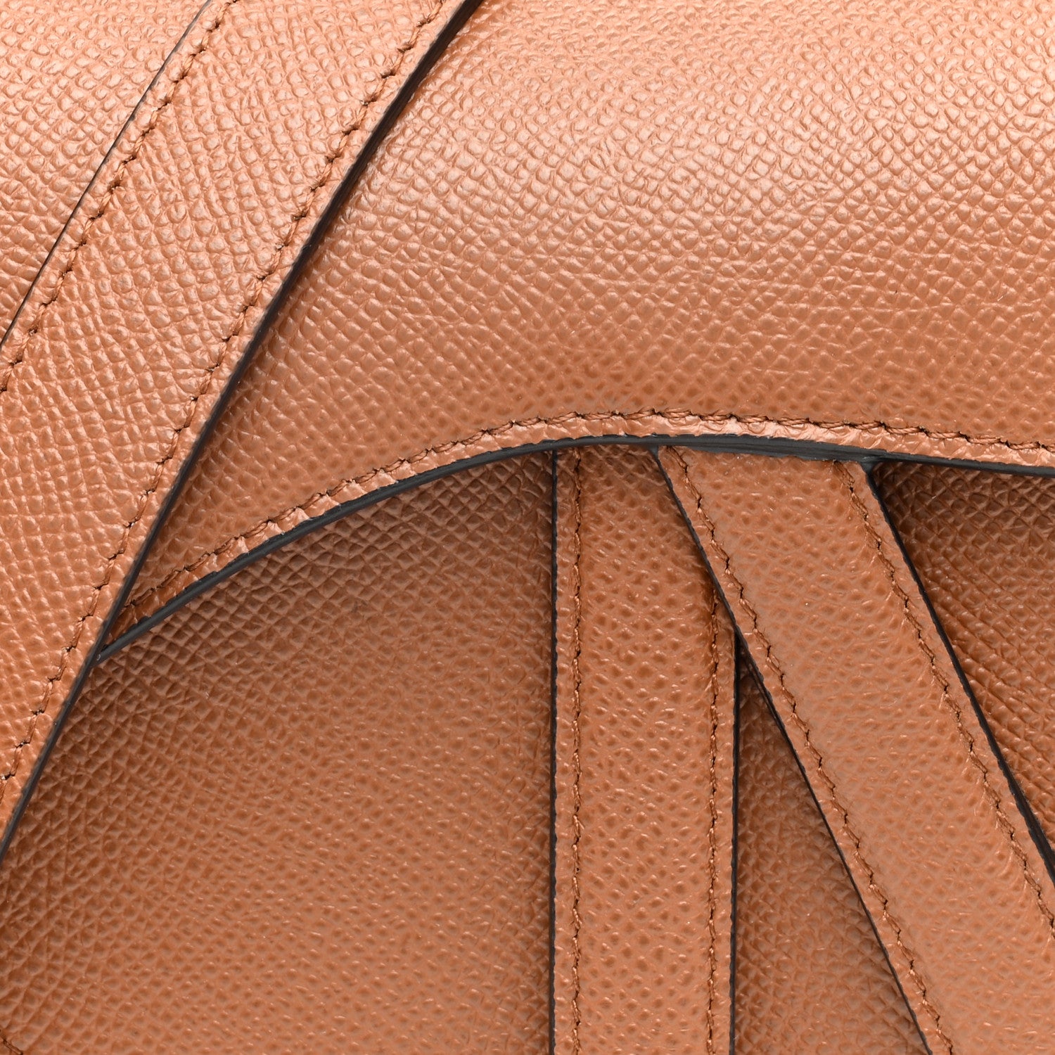 Christian Dior Grained Calfskin Mini Saddle Bag With Strap Camello 8 of 10