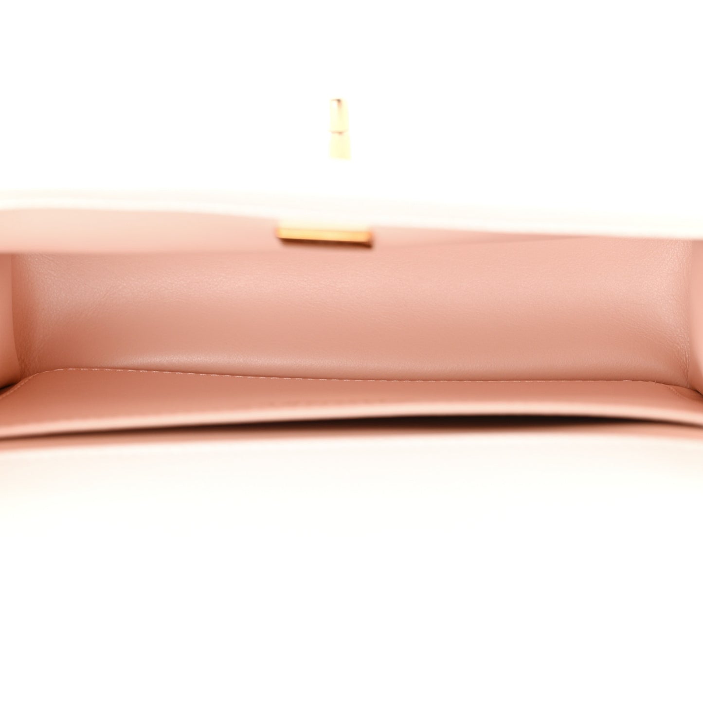 Calfskin Quilted Perfect Fit Flap White
