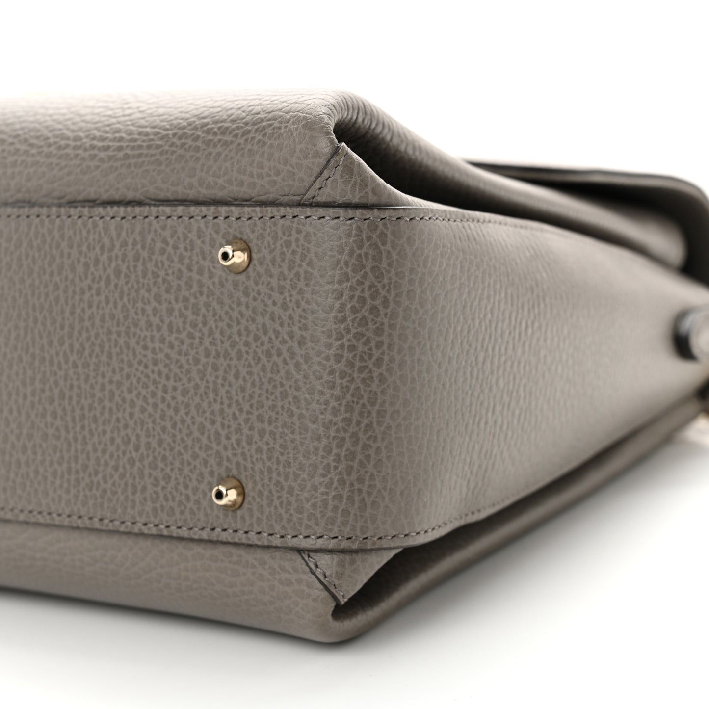 Dollar Calfskin Interlocking G Top Handle Shoulder Bag Loess