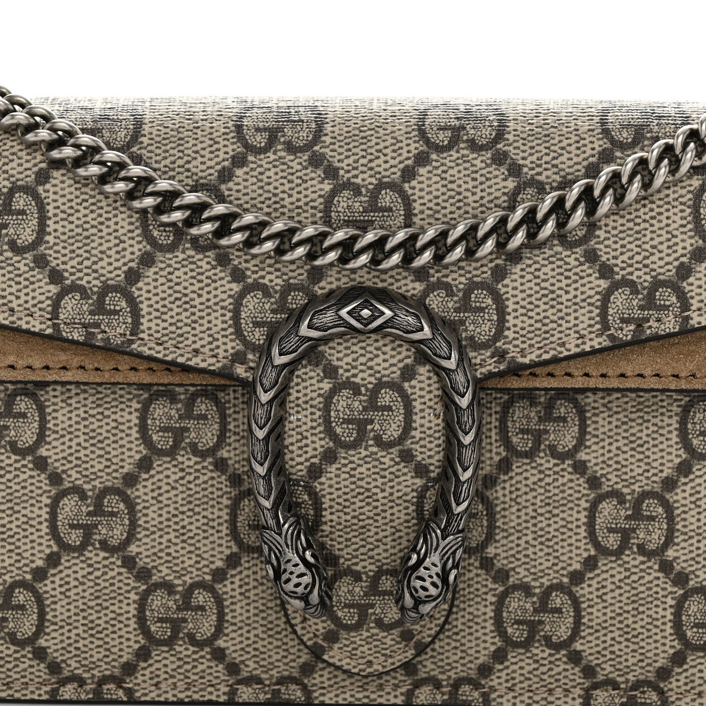 GG Supreme Monogram Super Mini Dionysus Shoulder Bag Taupe
