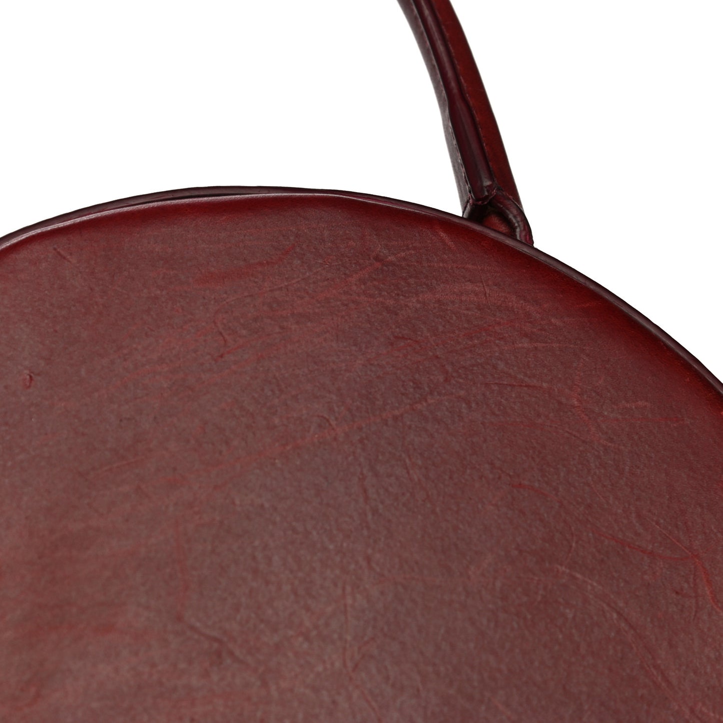 Calfskin Circle Crossbody Bag Burgundy