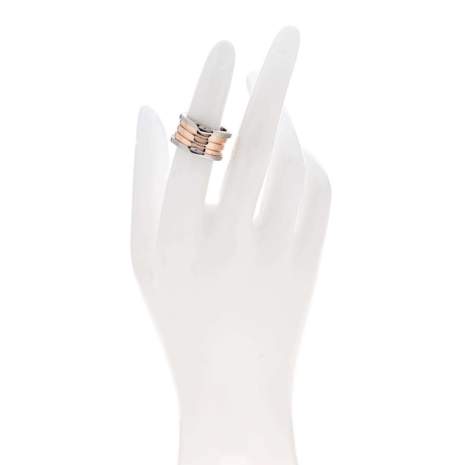 Bulgari 18K Rose Gold B.Zero1 Four-Band Ring 51 5.75 2 of 5