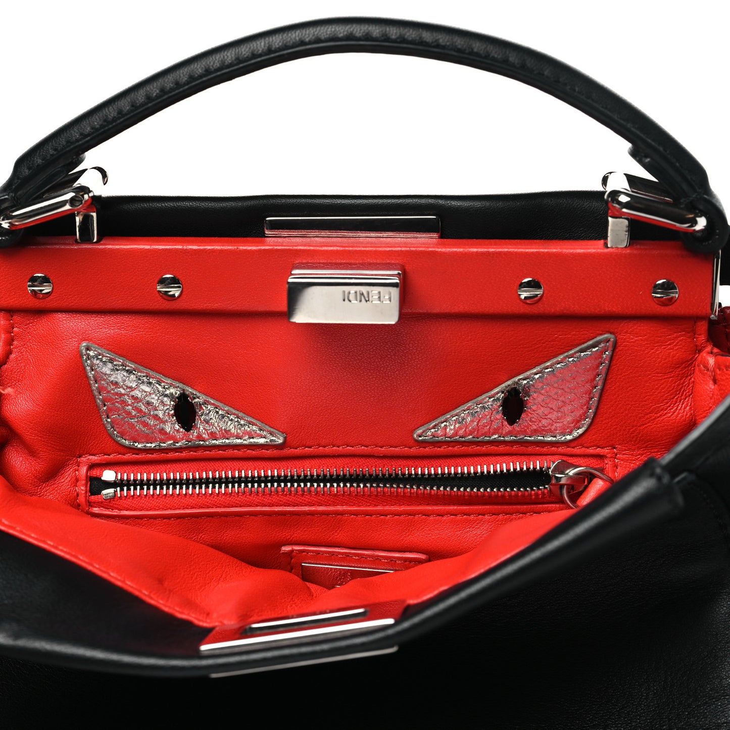 Nappa Karung Monster Eyes Mini Peekaboo Iconic Satchel Black Papavero