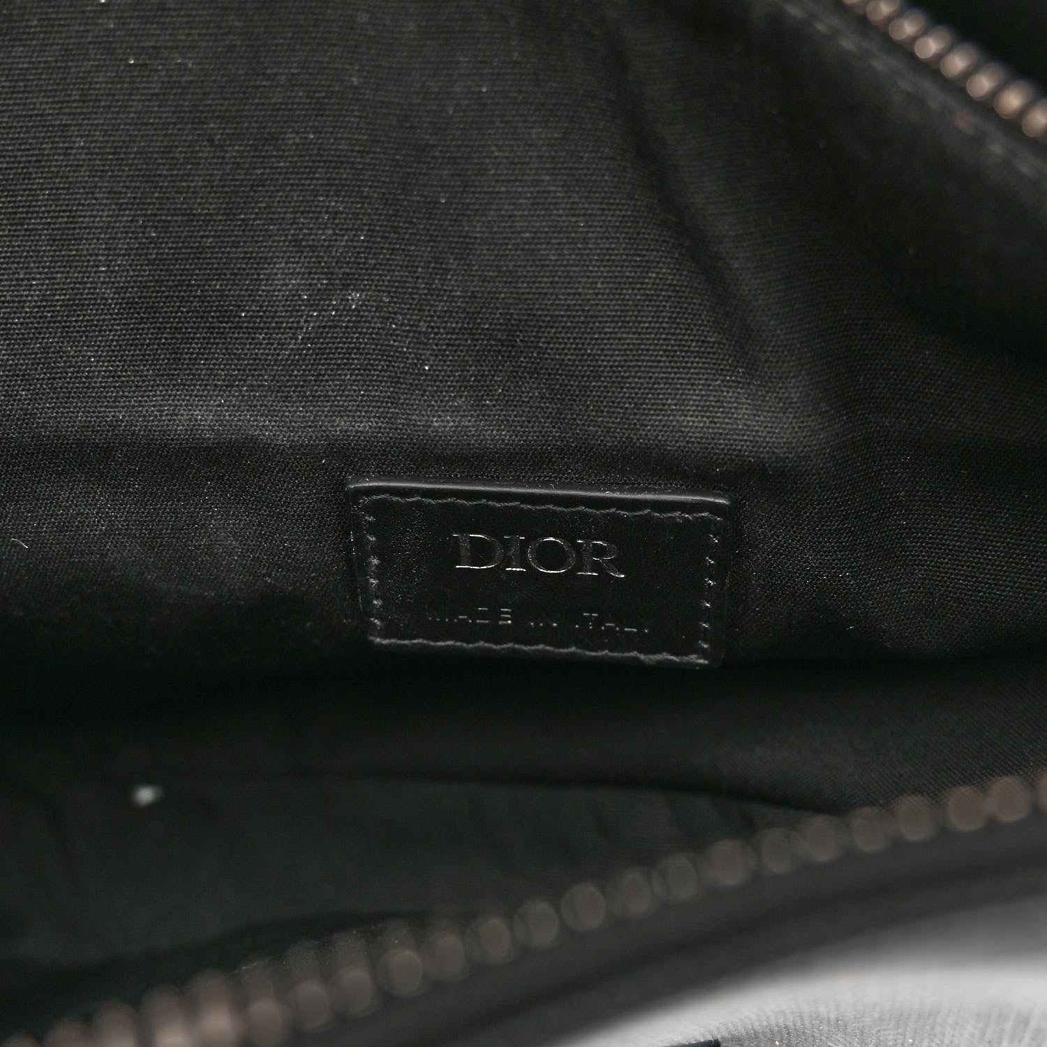 Christian Dior Coated Canvas CD Diamond Printed Mens Saddle Bag Black 6 of 10