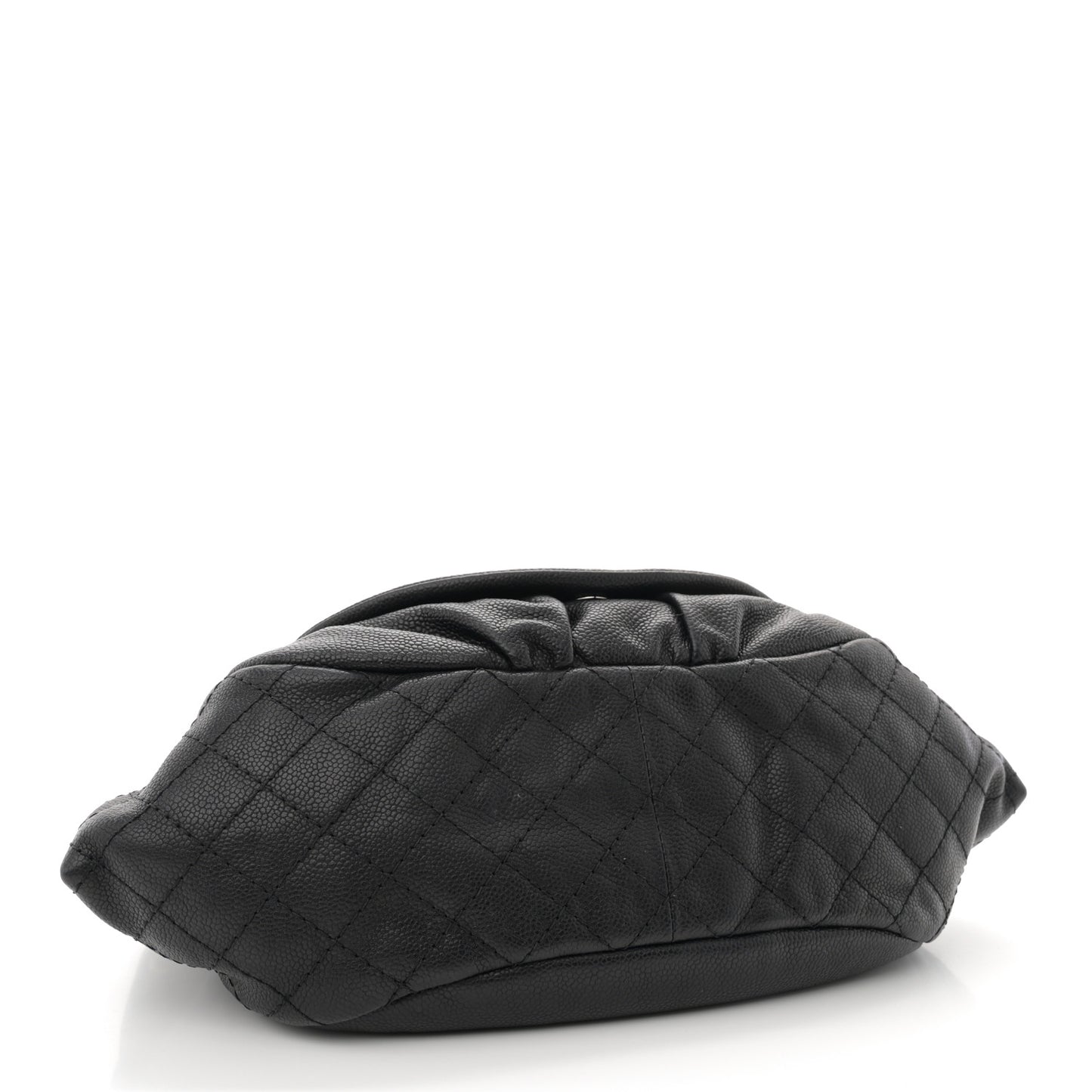 Caviar Half Moon Large Flap Black