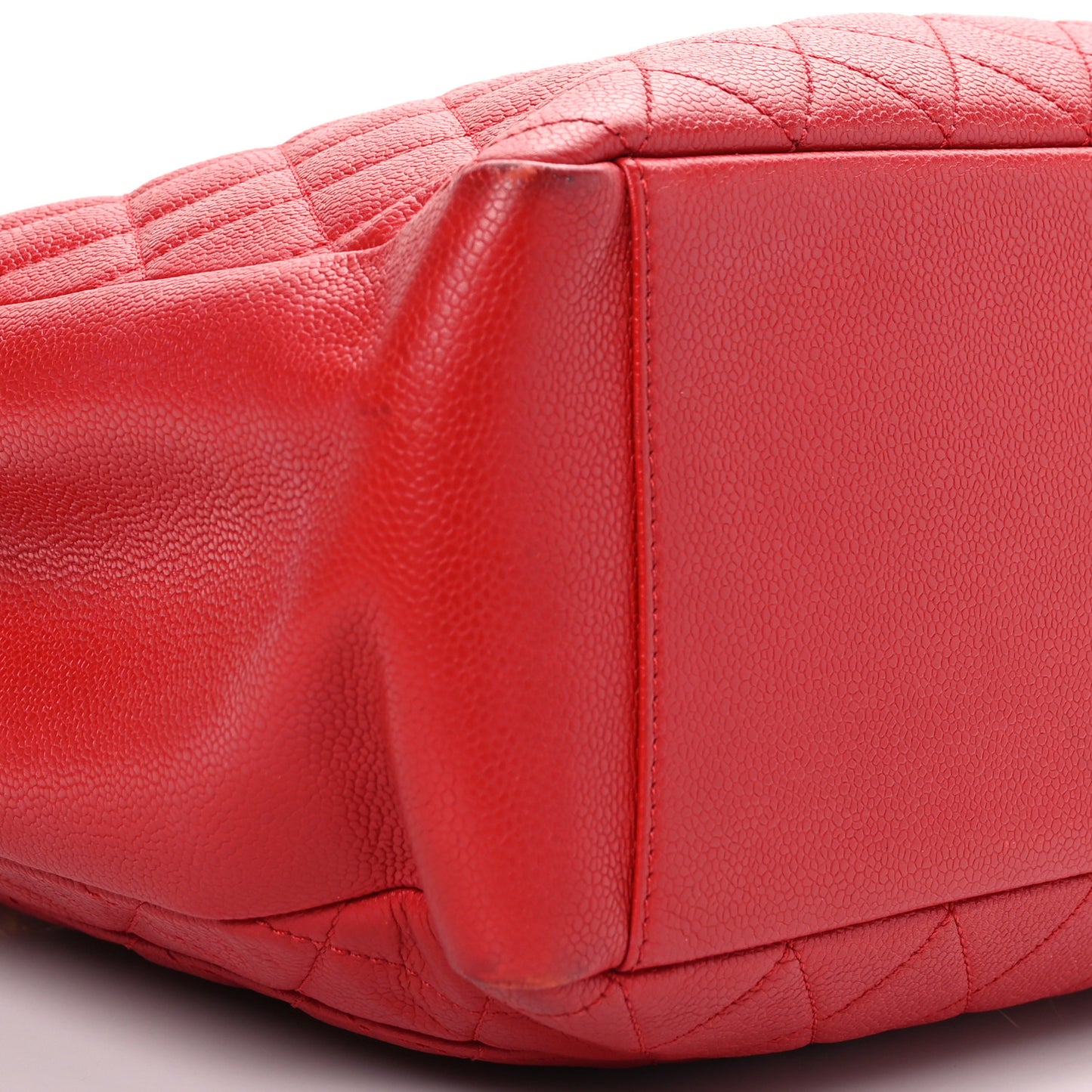 Caviar Quilted Grand Shopping Tote GST Red