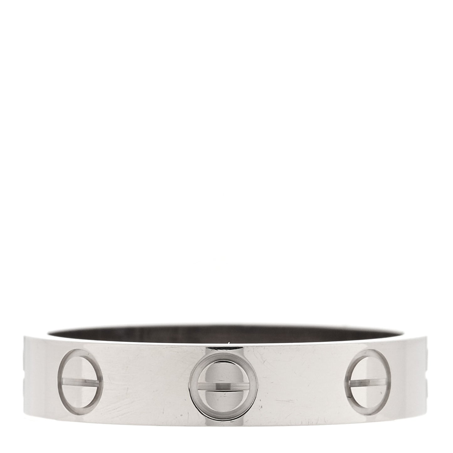 18K White Gold 3.5mm LOVE Wedding Band Ring 50 5.25