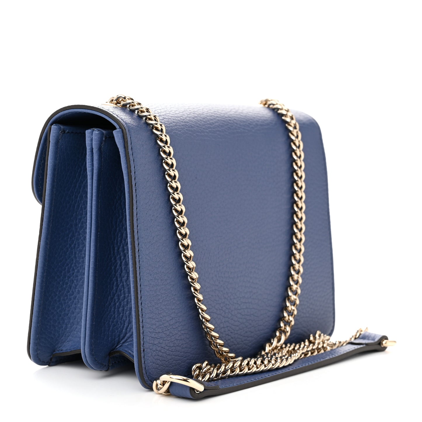 Dollar Calfskin Small Interlocking G Shoulder Bag Caspian