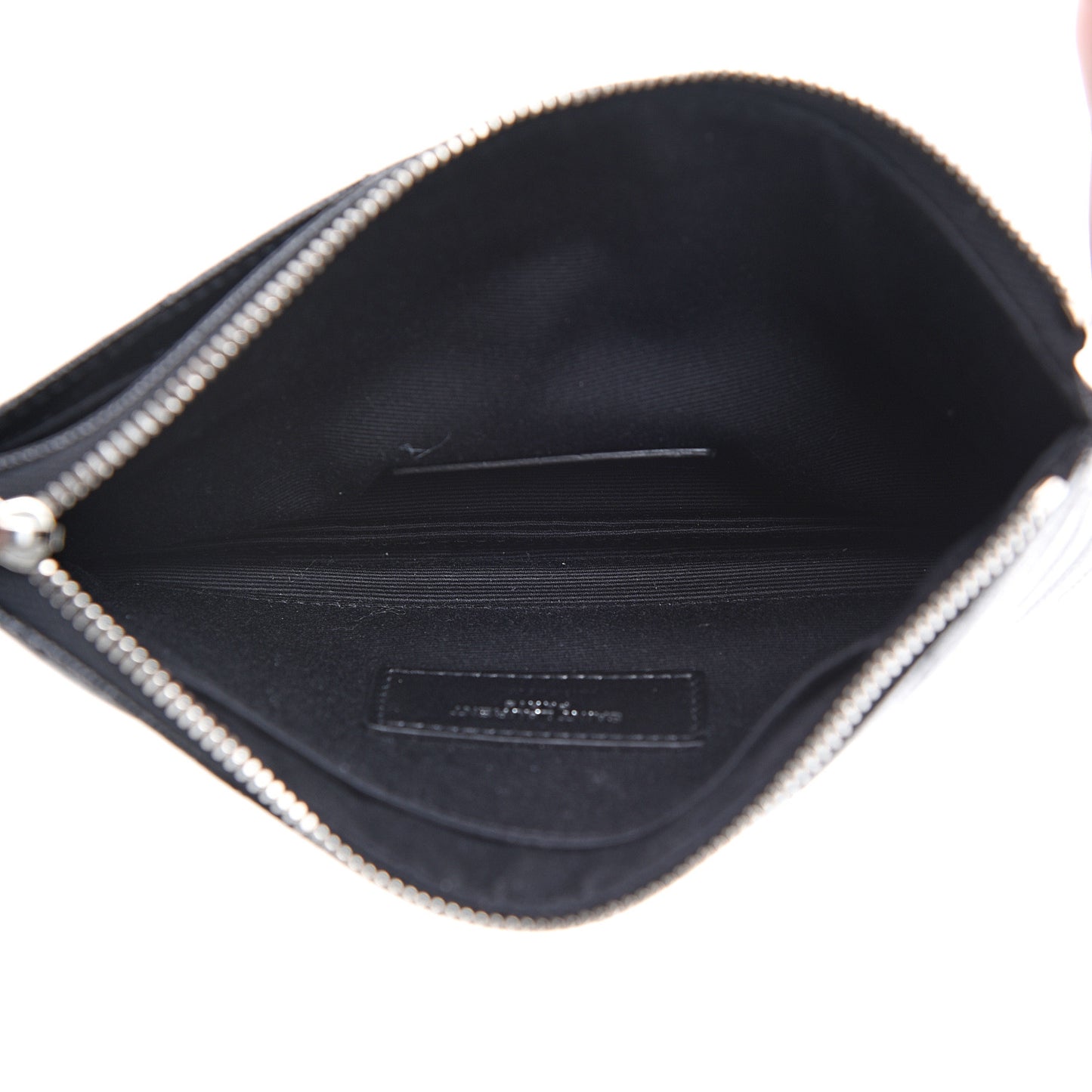 Grain De Poudre Chevron Monogram Bill Pouch Black