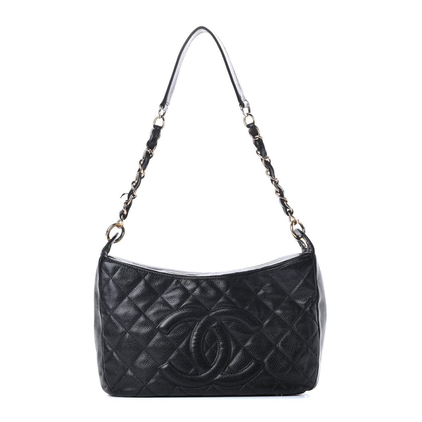 Caviar Quilted Timeless CC Shoulder Bag Black