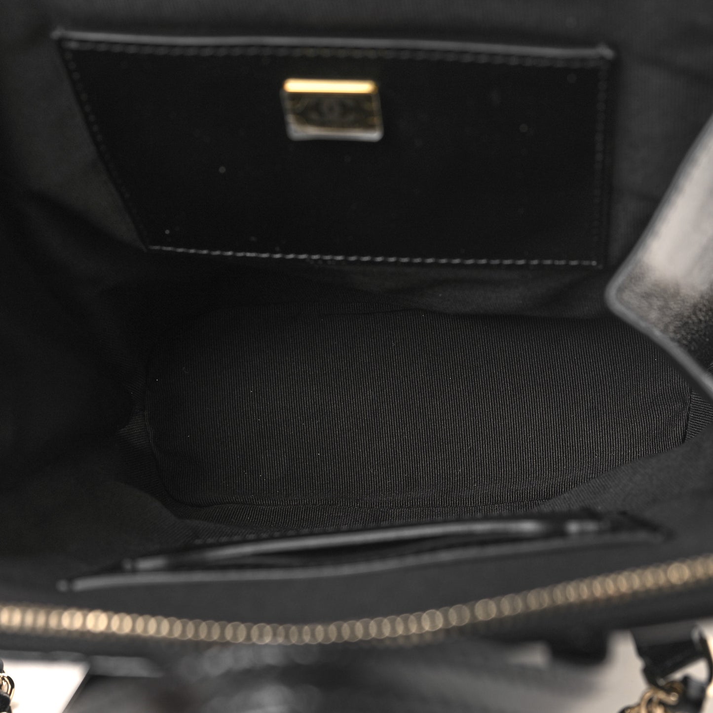 Shiny Calfskin My Pocket Backpack Black