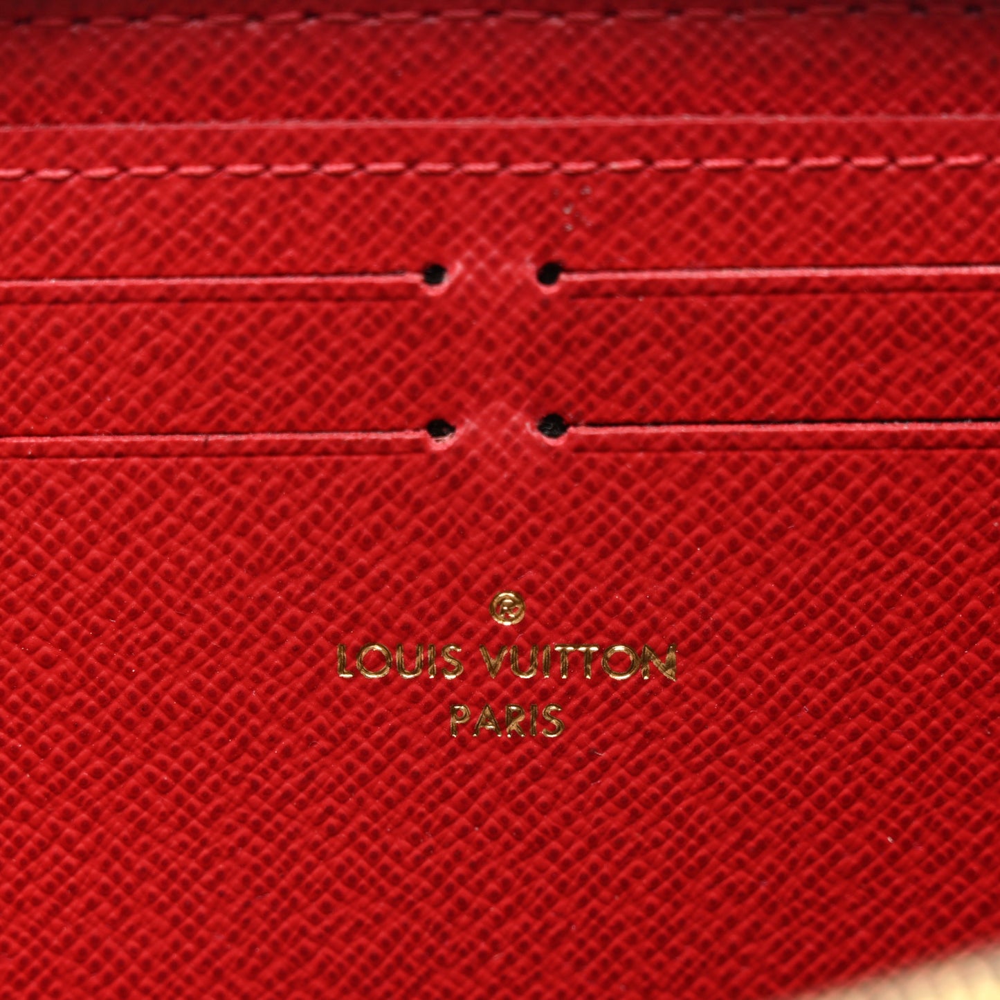 Damier Ebene Clemence Wallet Cherry