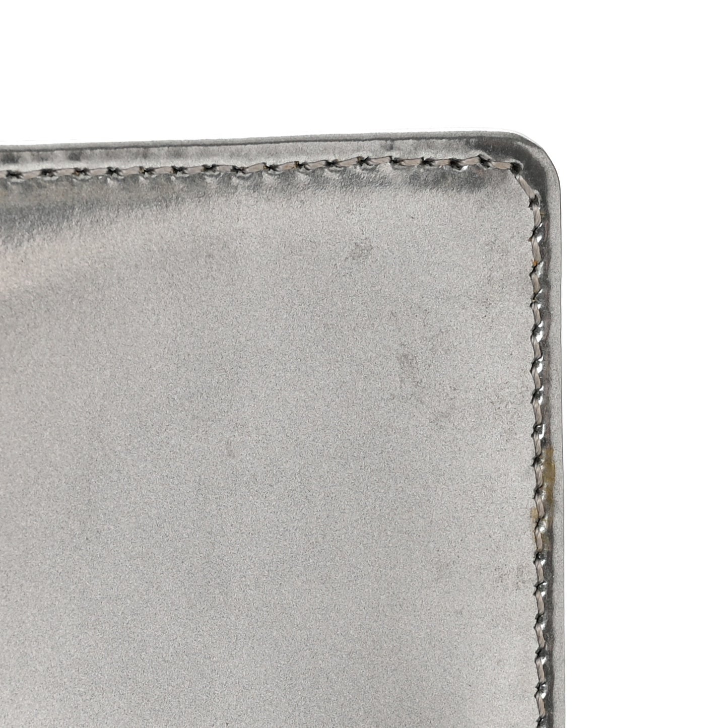 Metallic Patent Micro-Cannage Baby Diorama Flap Bag Silver