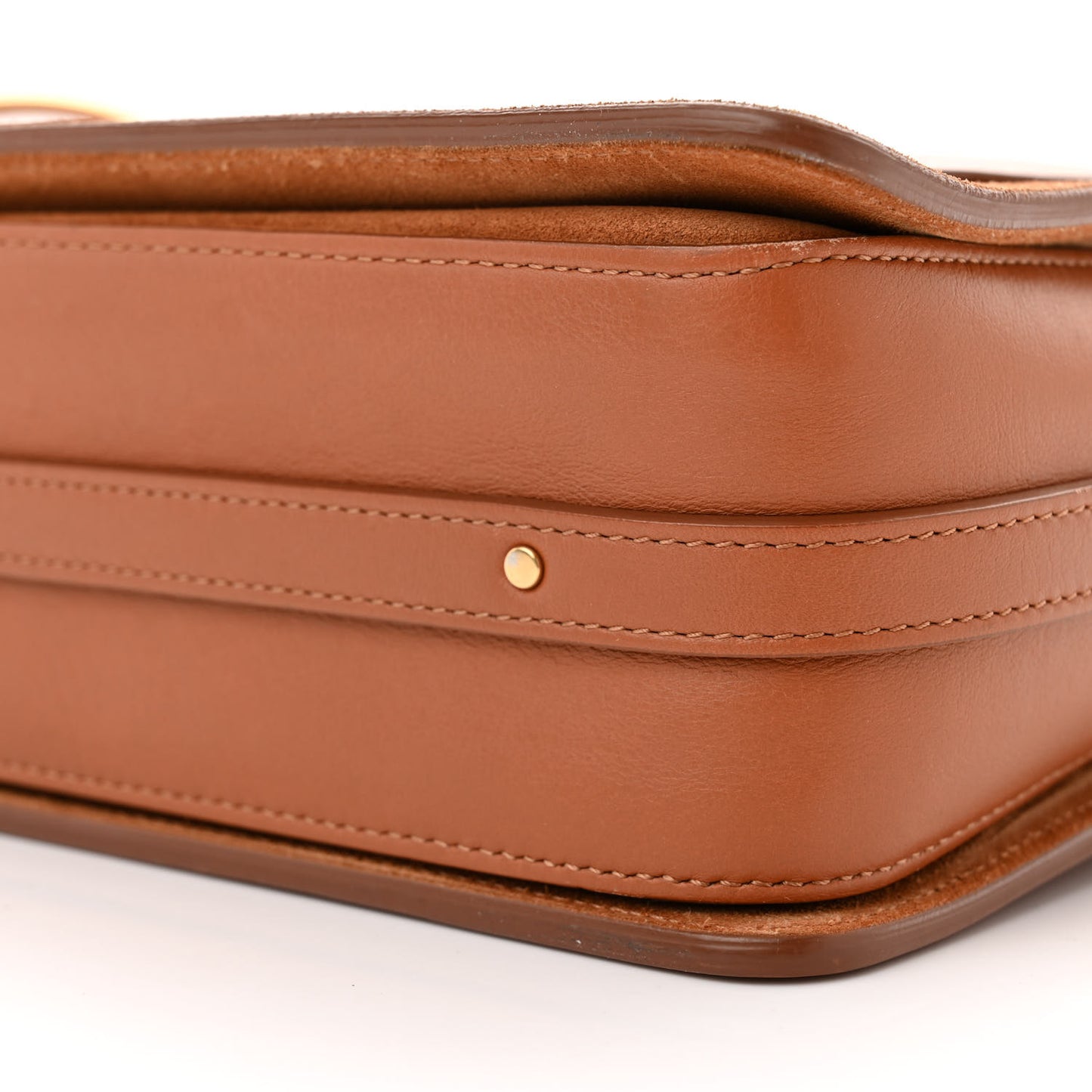 Calfskin Suede Small Roy Bag Caramel