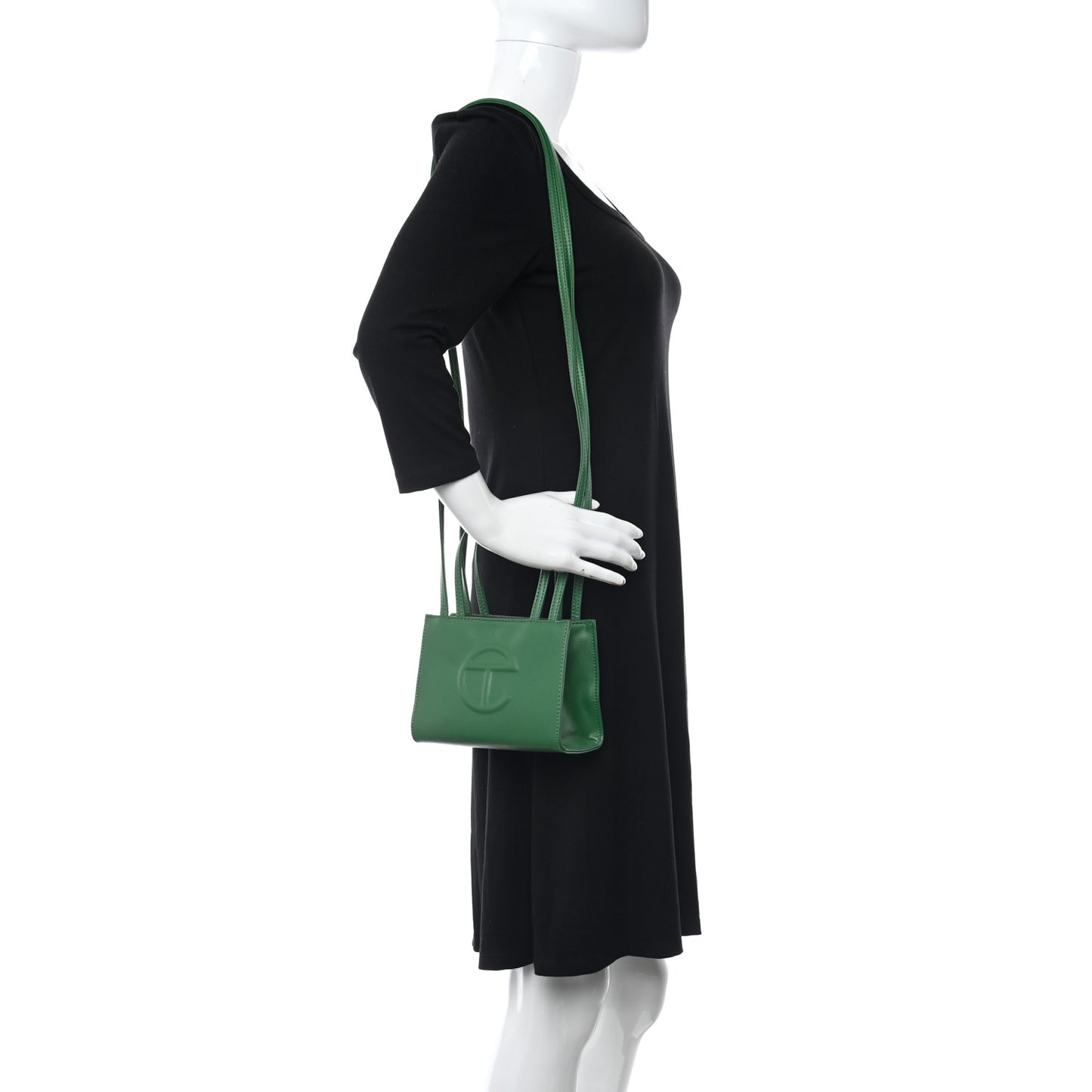 Vegan Leather Small Shopping Bag Leaf