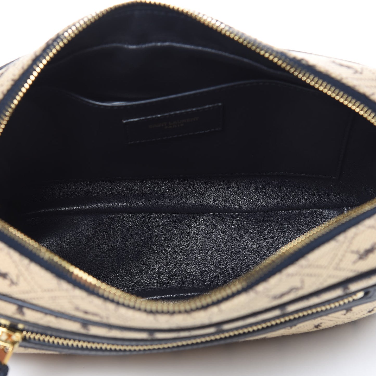 Canvas Monogram All Over Camera Bag Beige