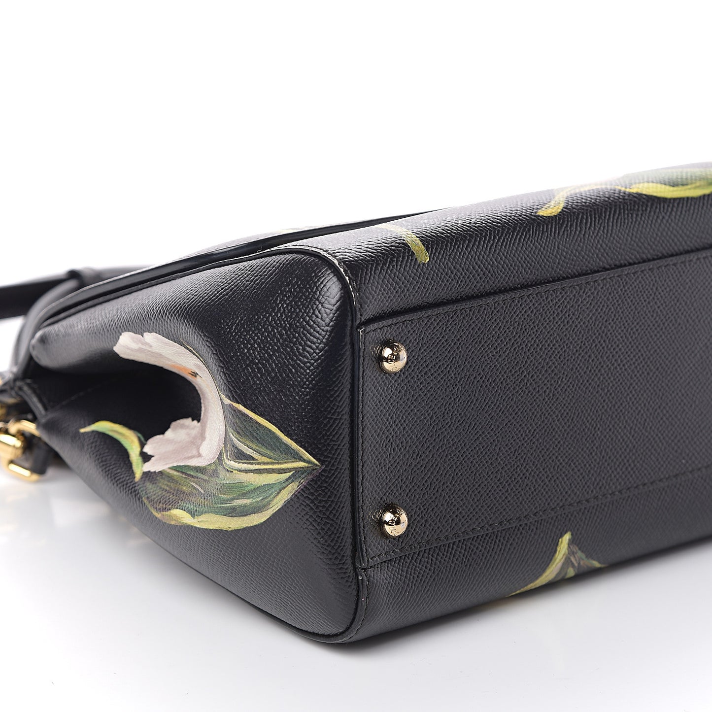 Dauphine Tulip Print Medium Miss Sicily Satchel Black