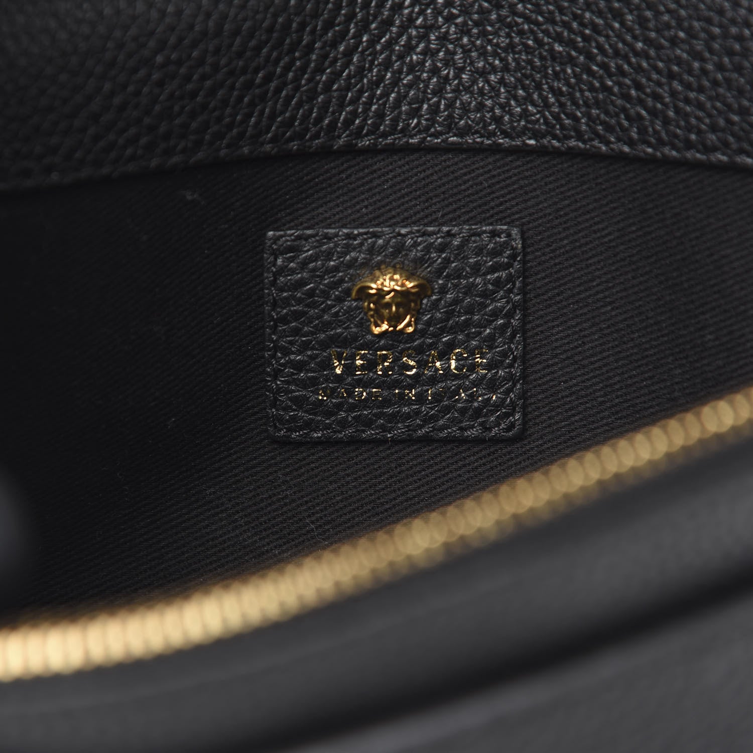 Versace Grained Calfskin Palazzo Chain Evening Bag Black 6 of 11
