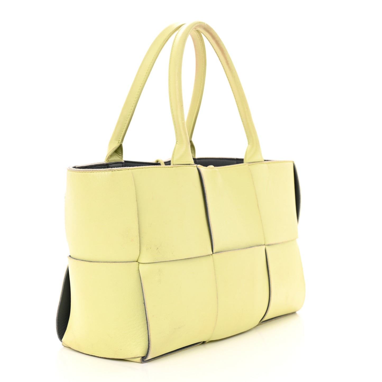 Nappa Maxi Intrecciato Small Arco Tote Lemon