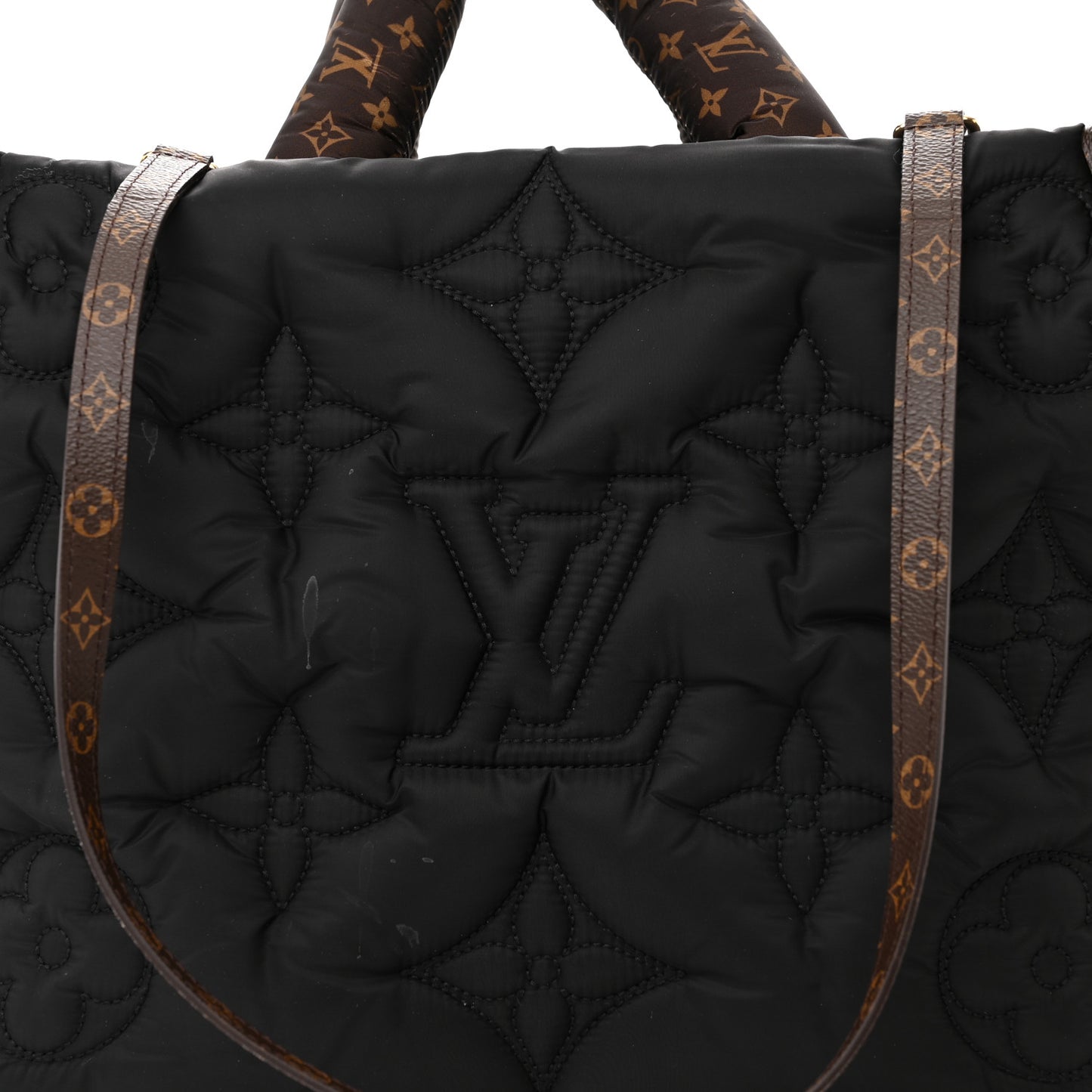 Econyl Monogram Pillow Giant Onthego MM Black