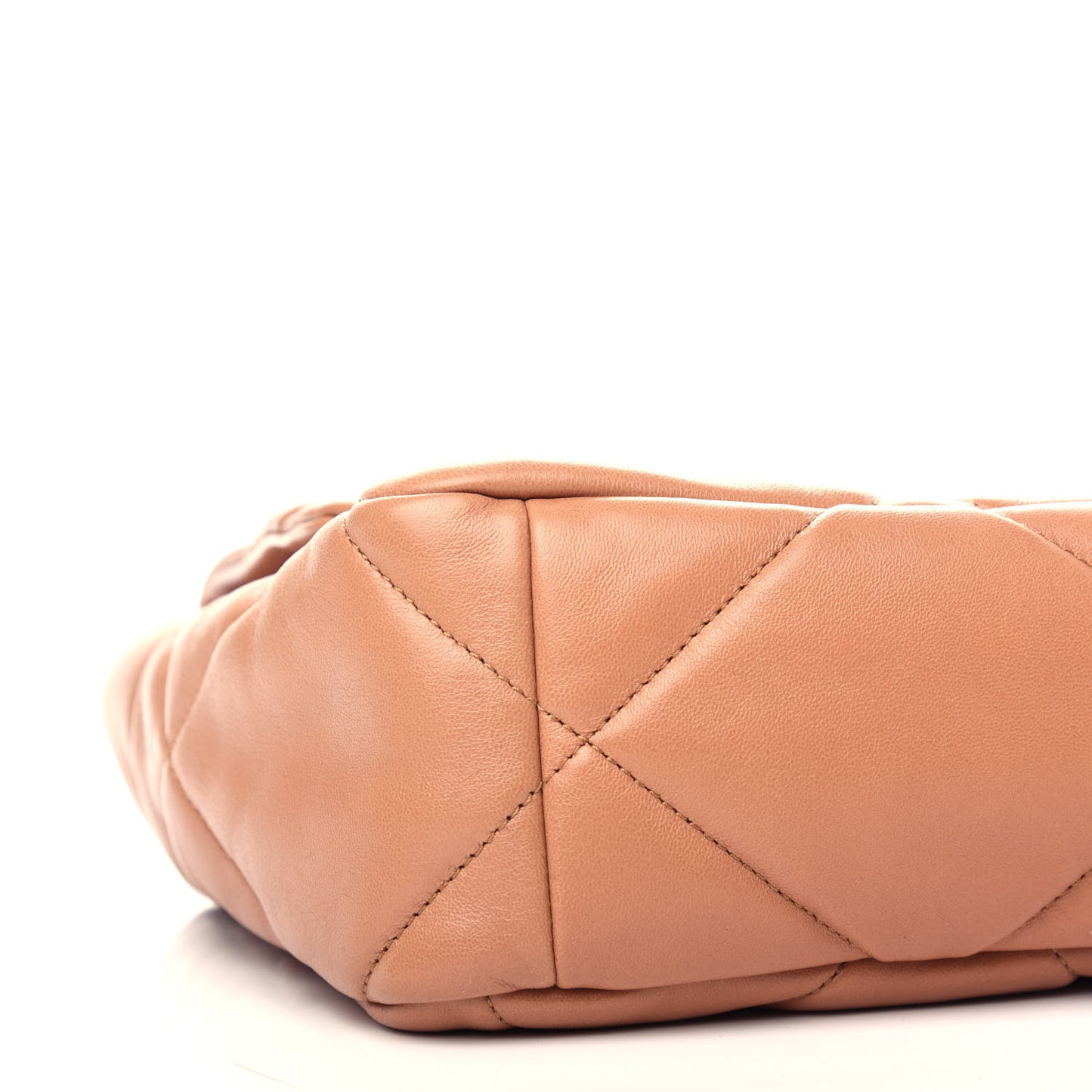 Lambskin Quilted Large Chanel 19 Flap Brown