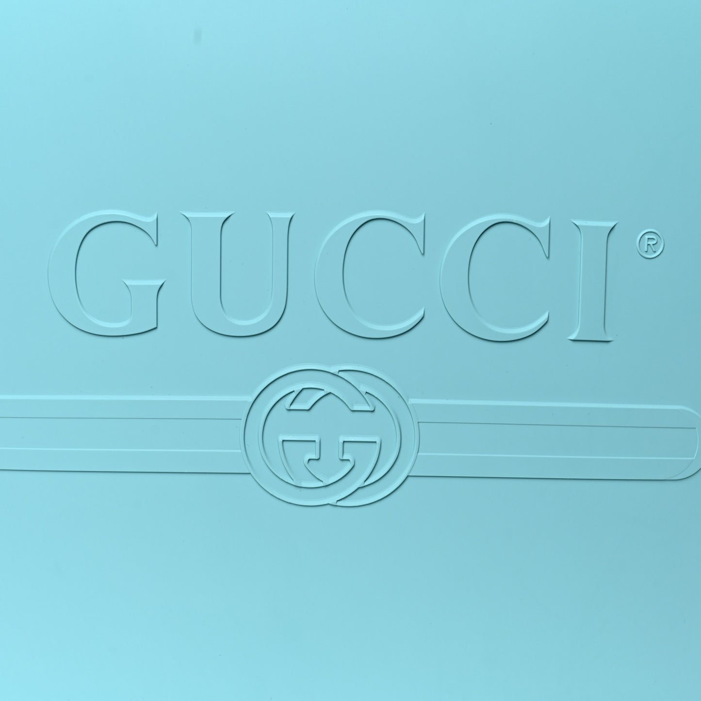 Rubber Oversized Logo Tote Teal