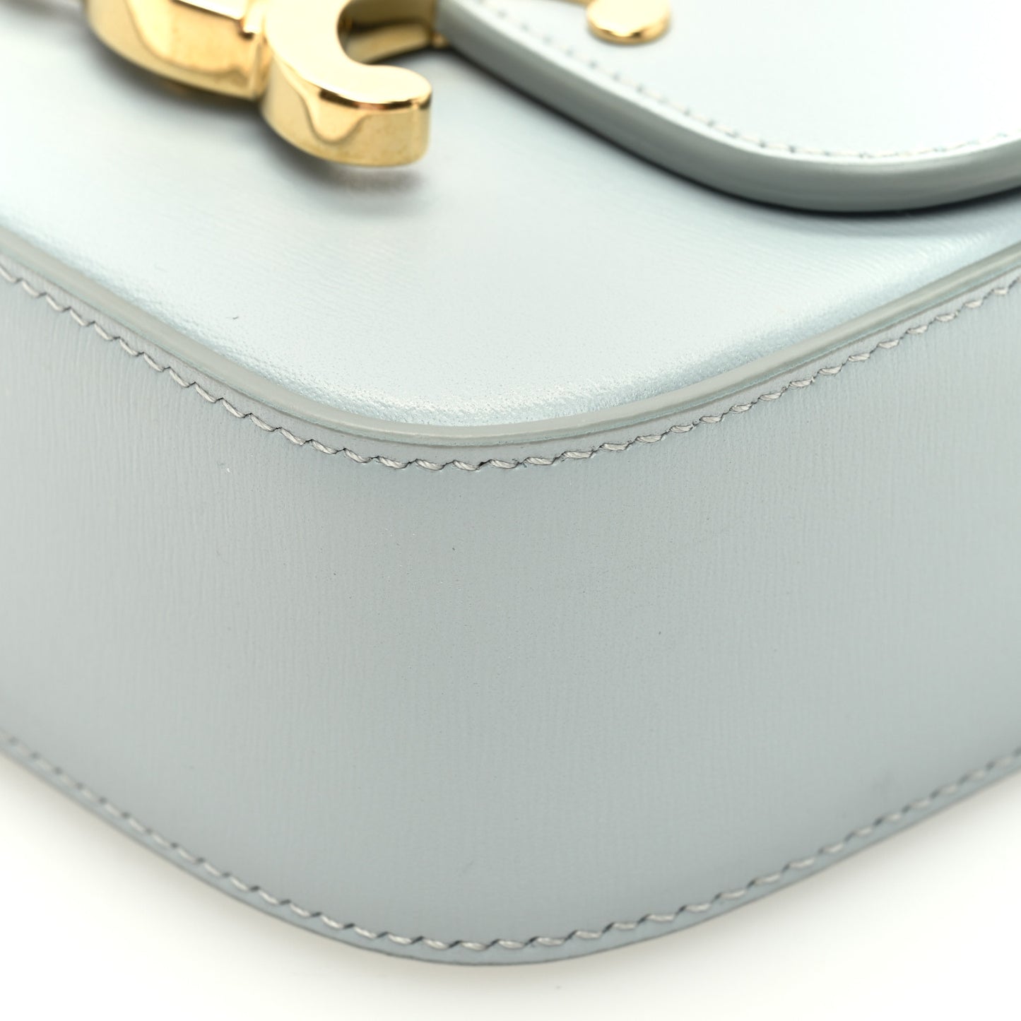 Shiny Calfskin Mini Triomphe Soft Blue