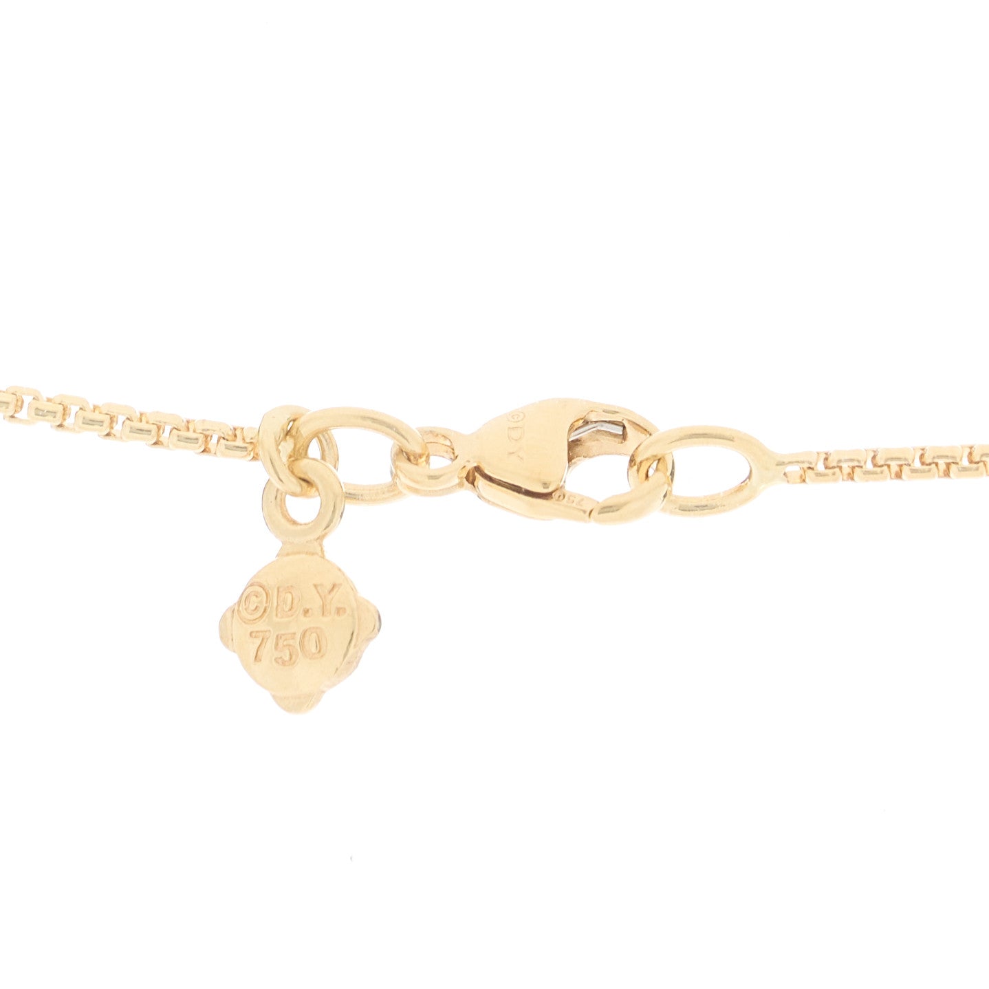 18K Yellow Gold Diamond 14.5mm Crossover Pendant Necklace