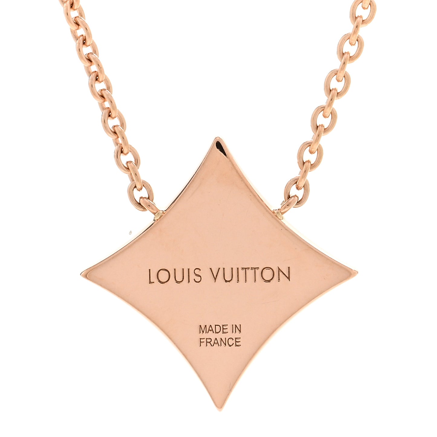 18K Pink Gold Mother of Pearl Color Blossom Star Pendant Necklace