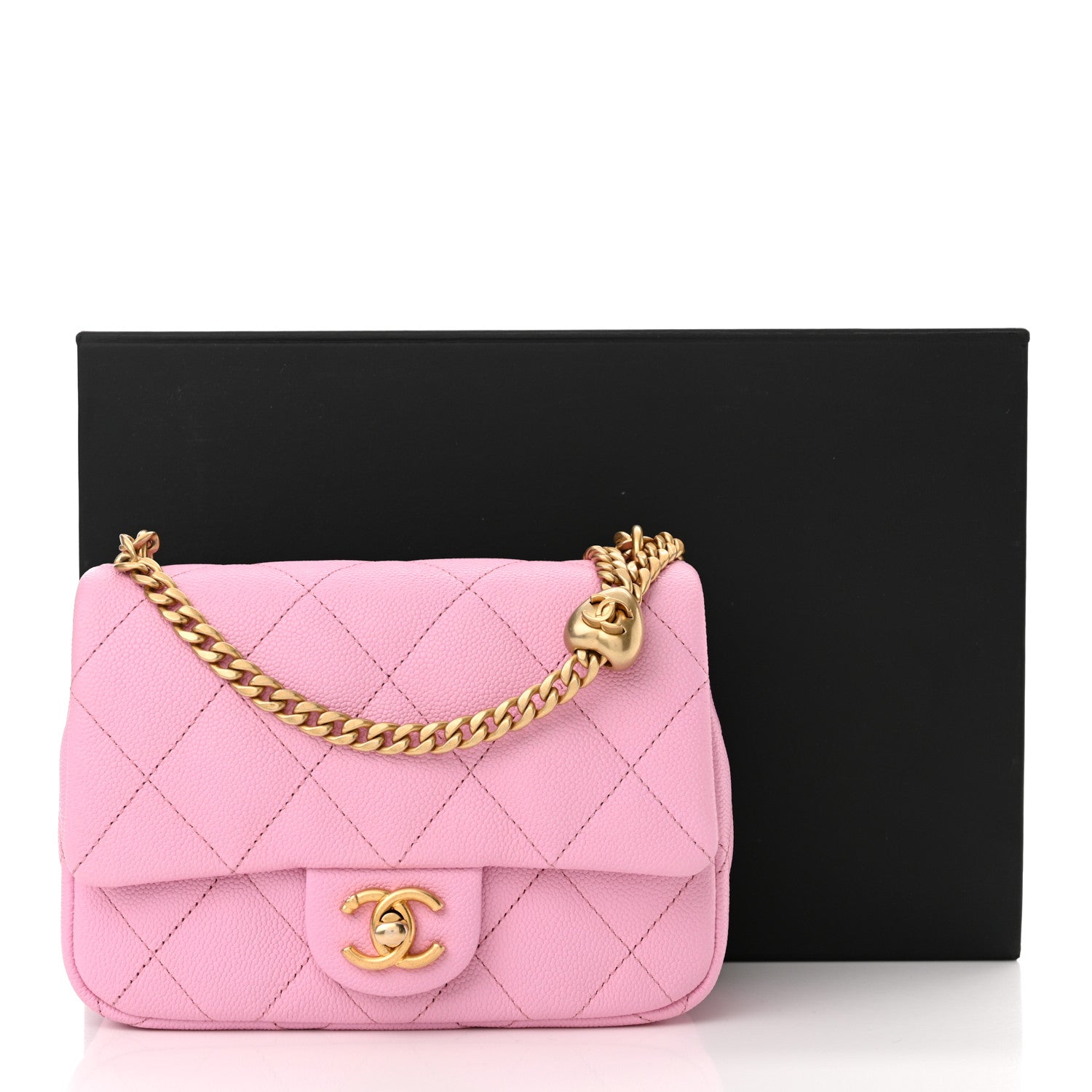 Chanel Caviar Quilted Mini Sweetheart Flap Lilac 11 of 11