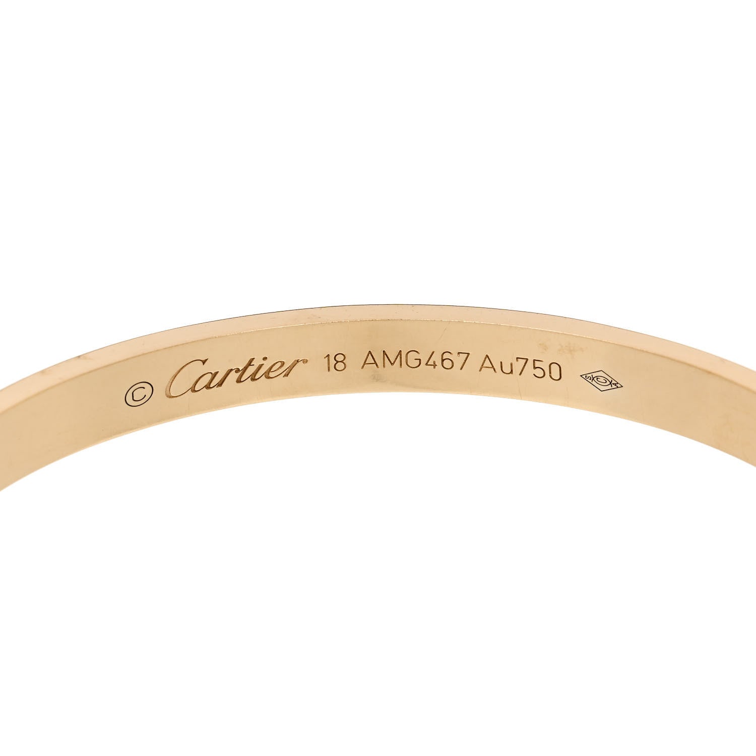 Cartier 18K Yellow Gold LOVE Cuff Bracelet 18 3 of 3
