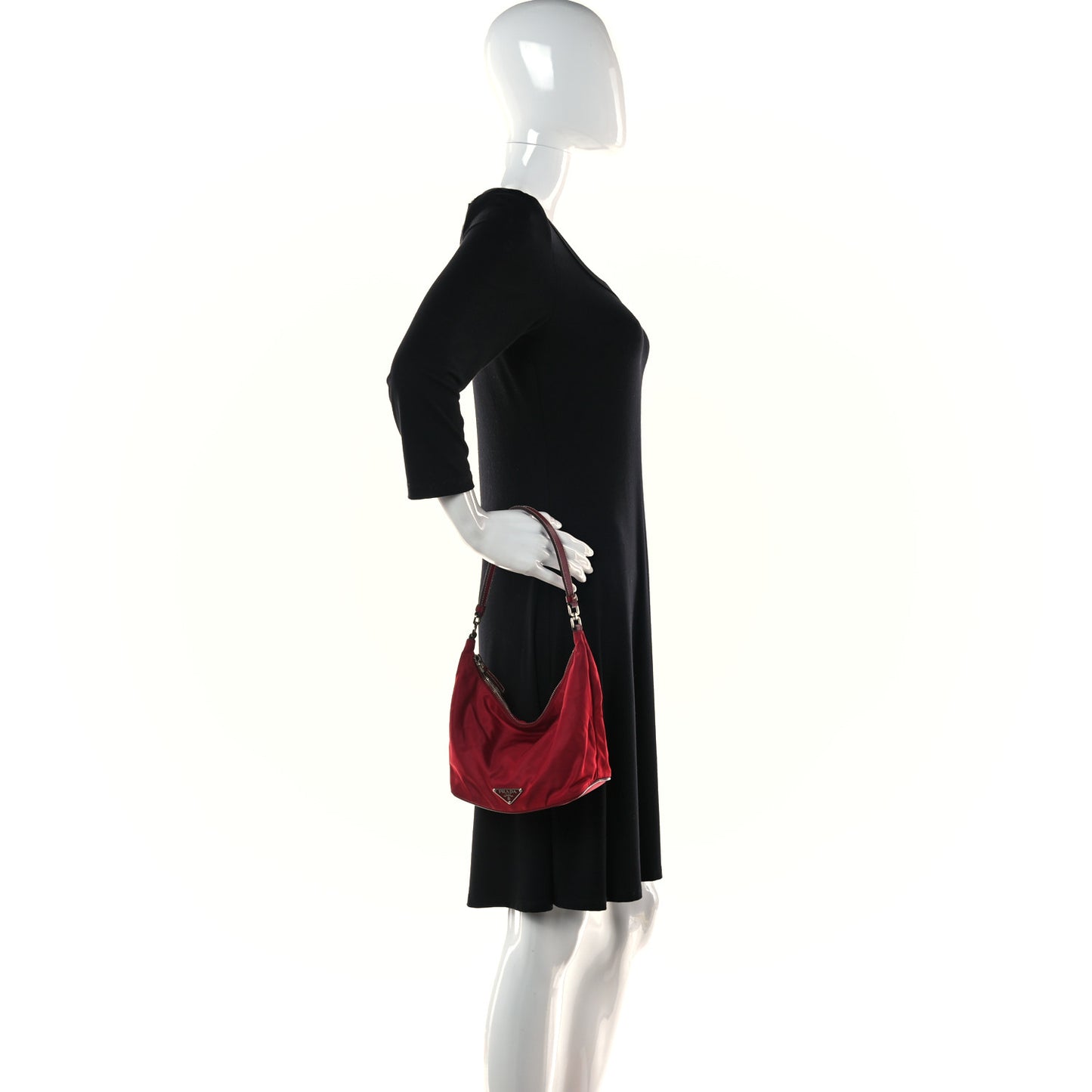 Tessuto Nylon Small Shoulder Bag Red