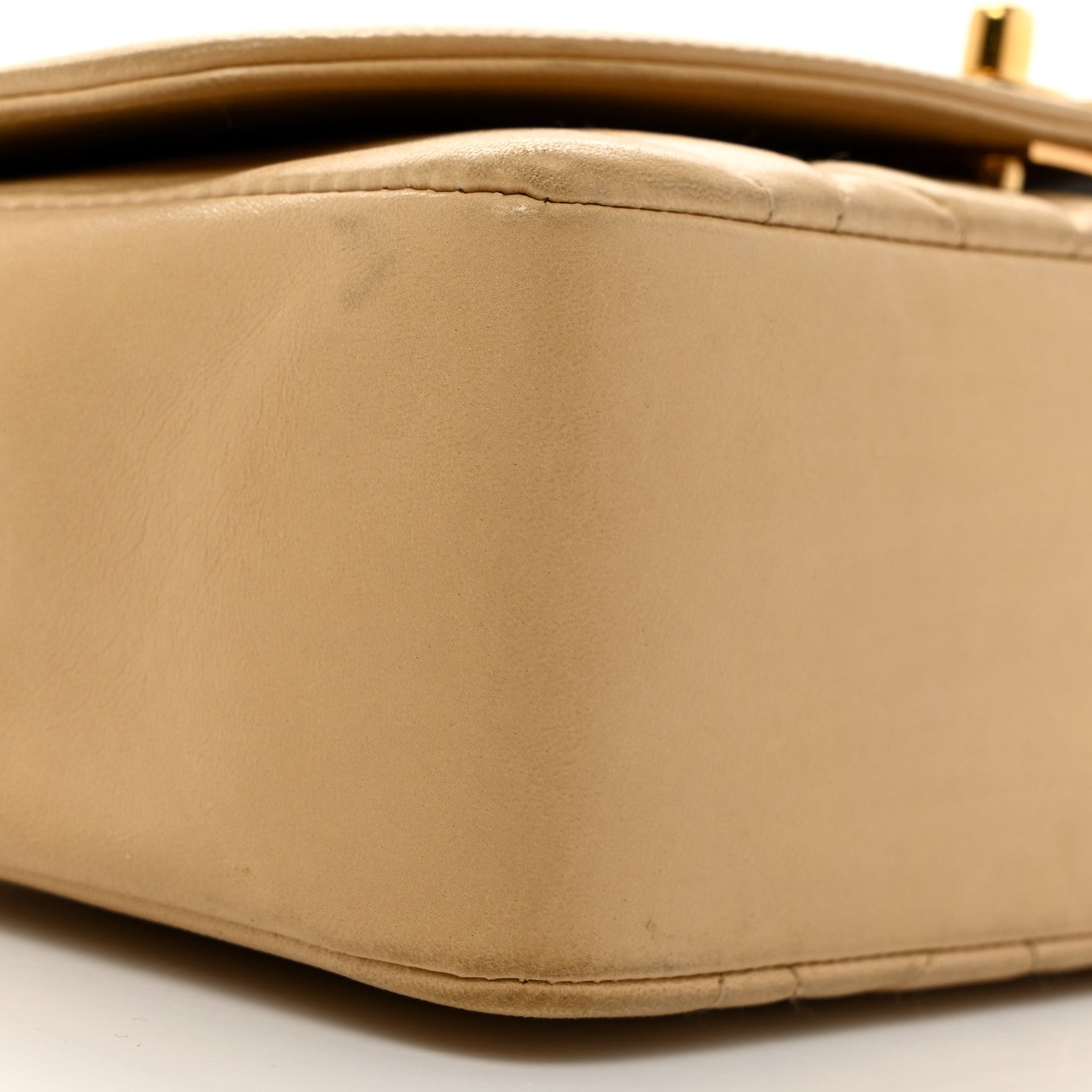 Chanel Lambskin Quilted Small Single Flap Beige 9 of 12