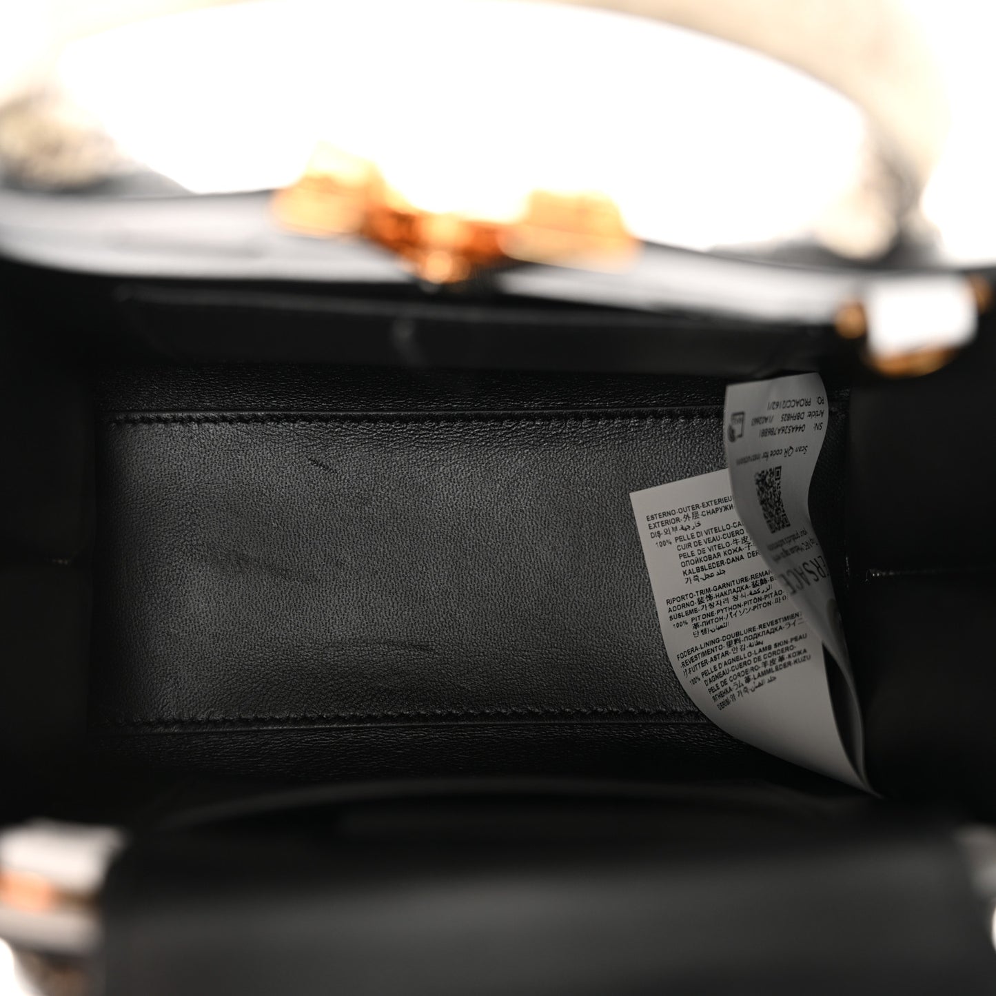 Calfskin Snakeskin Mini Virtus Top Handle Shoulder Tote Optical White Natural