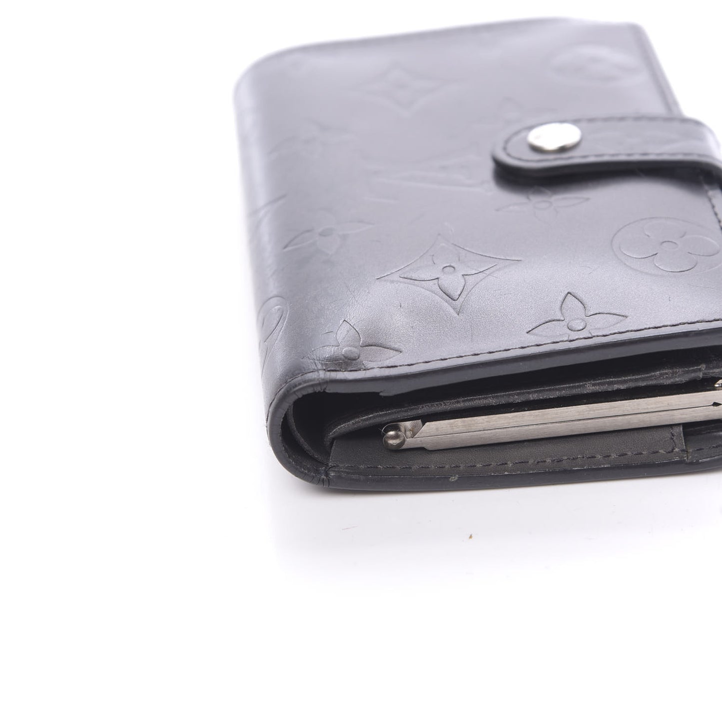 Mat Monogram French Purse Wallet Black