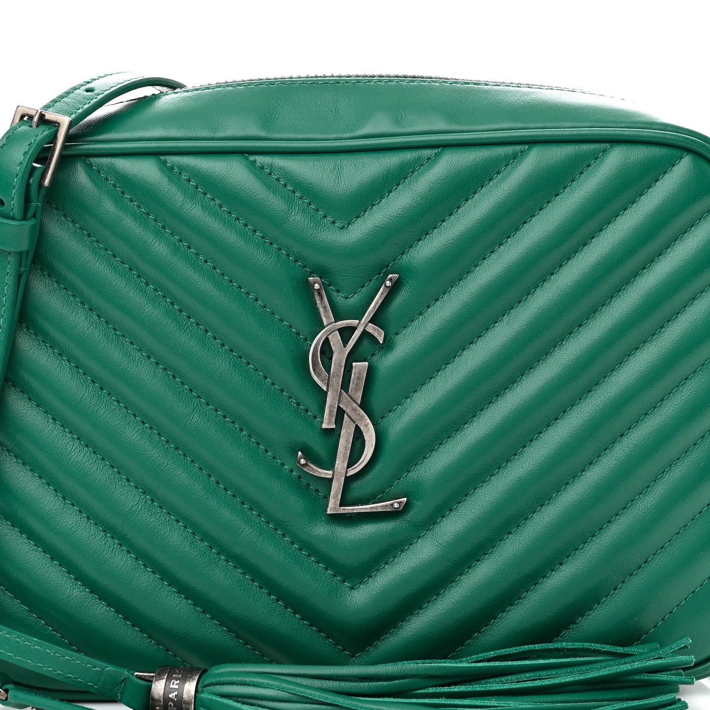Calfskin Matelasse Monogram Lou Camera Bag Malachite