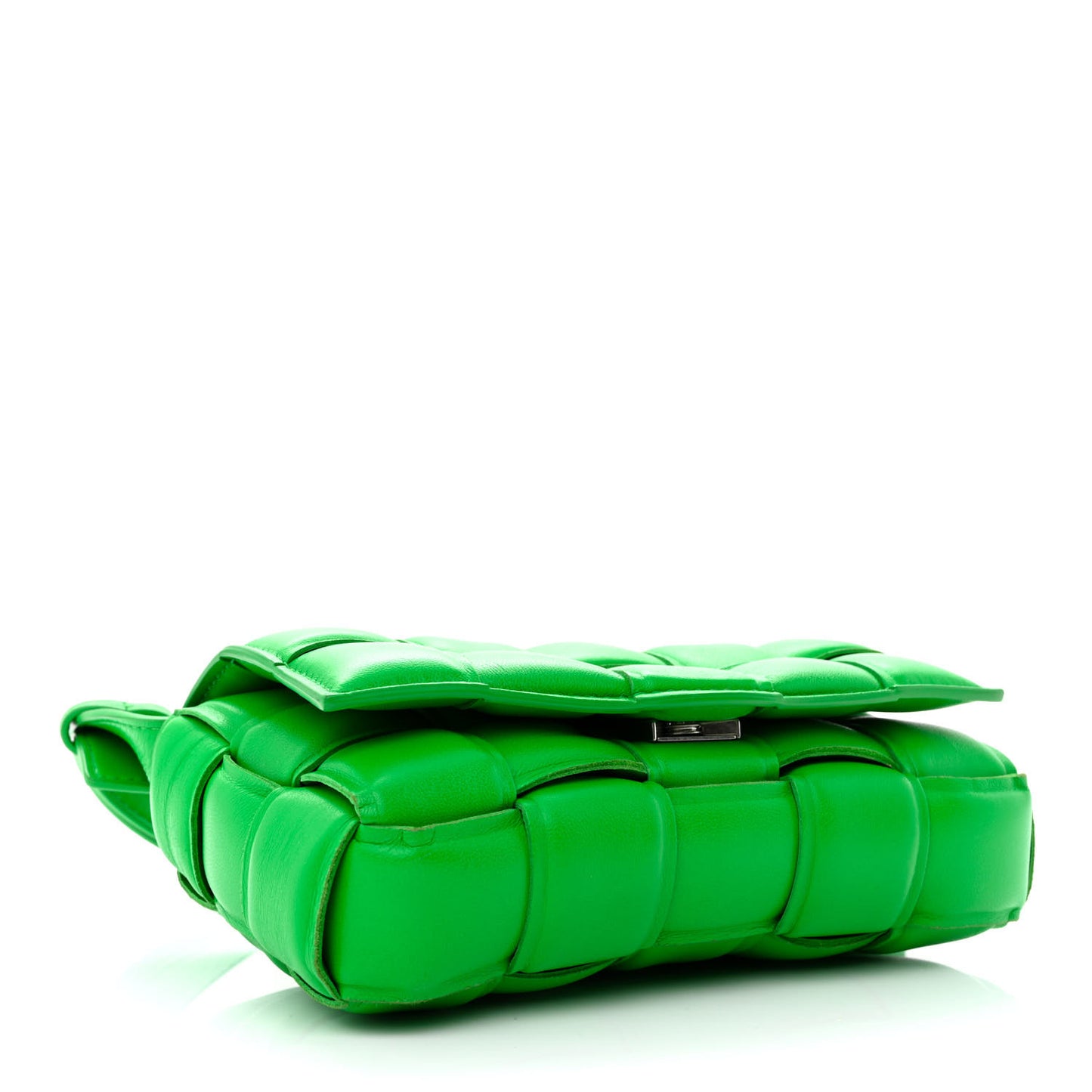 Nappa Maxi Intreccio Padded Cassette Crossbody Bag Parakeet