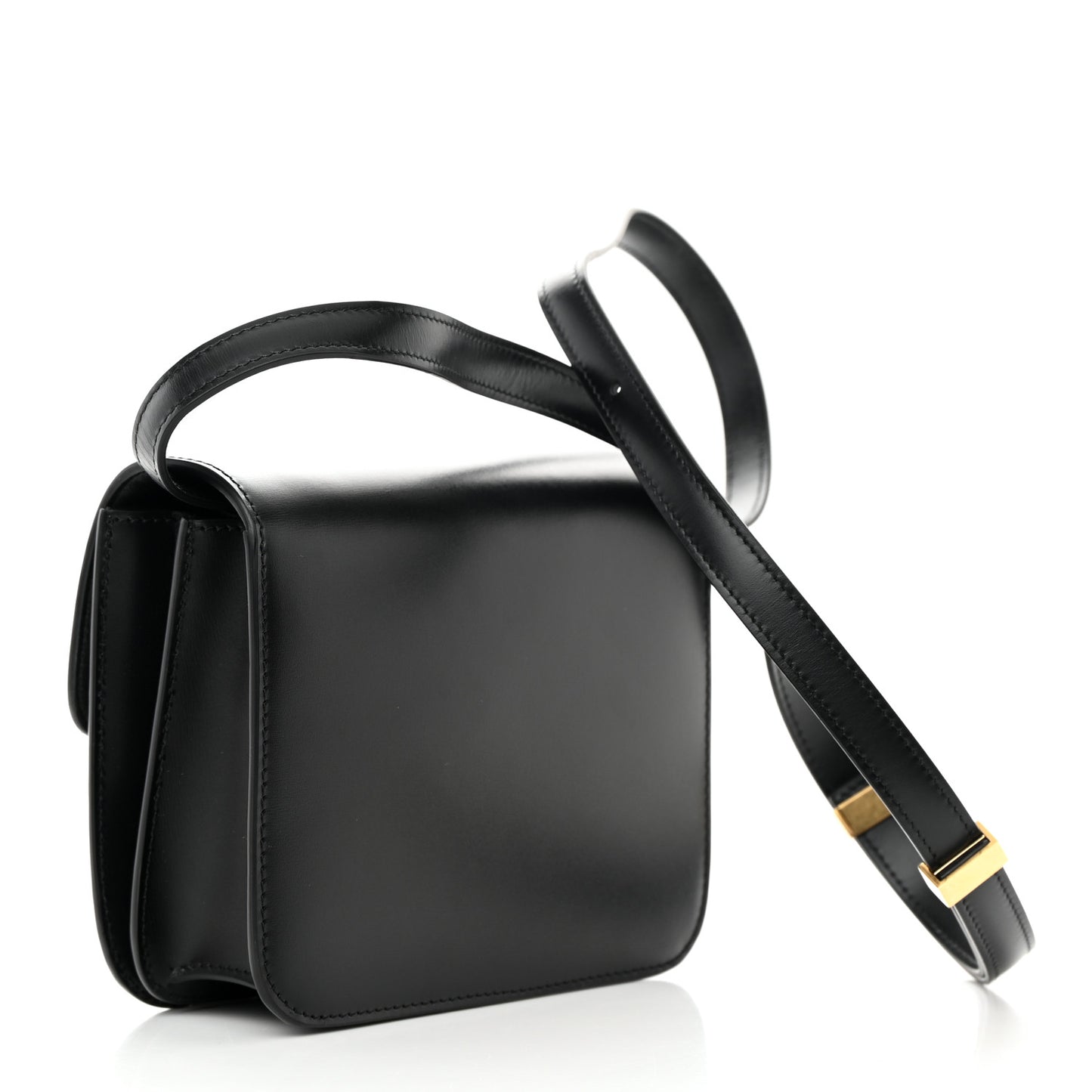 Box Calfskin Teen Classic Box Flap Bag Black