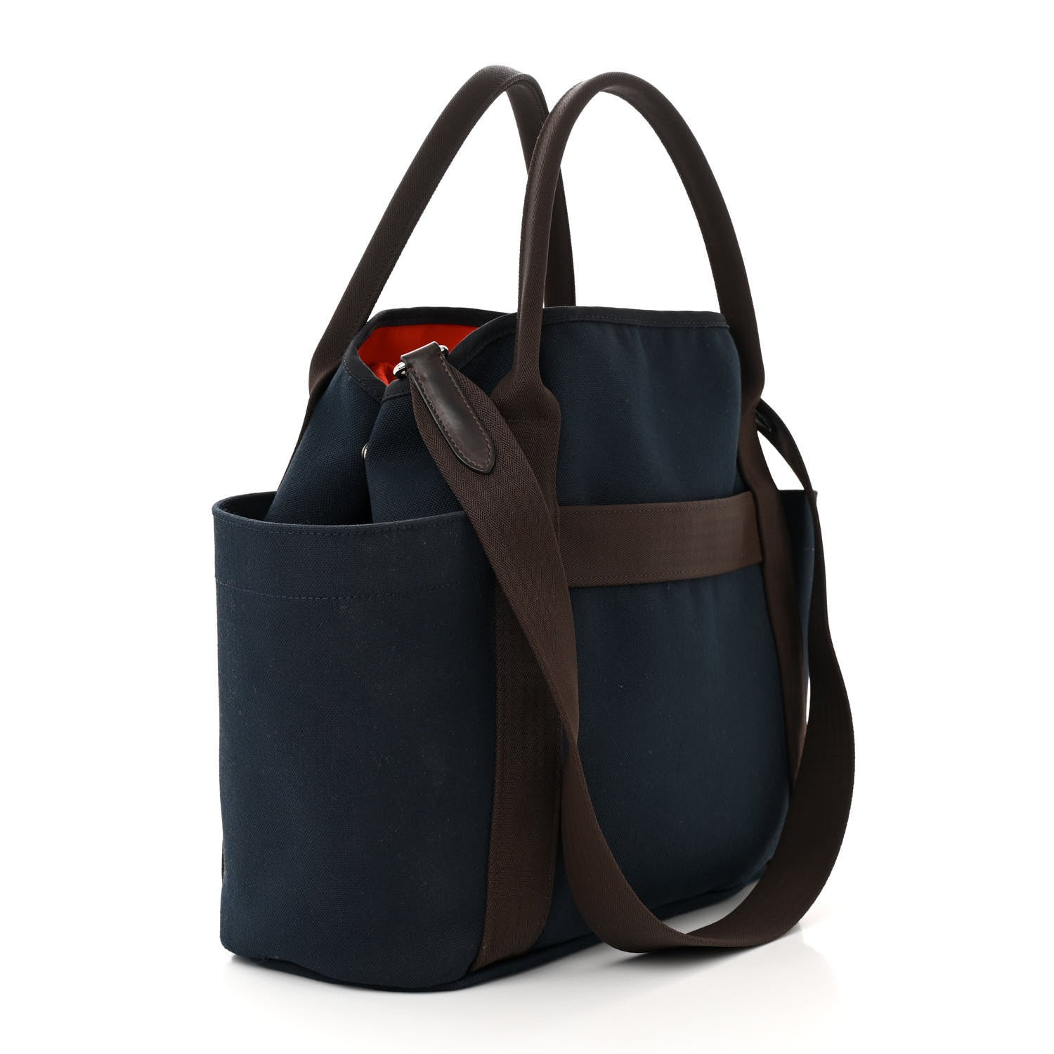 Hermes Canvas The Grooming Bag Bleu Navy Feu 2 of 10