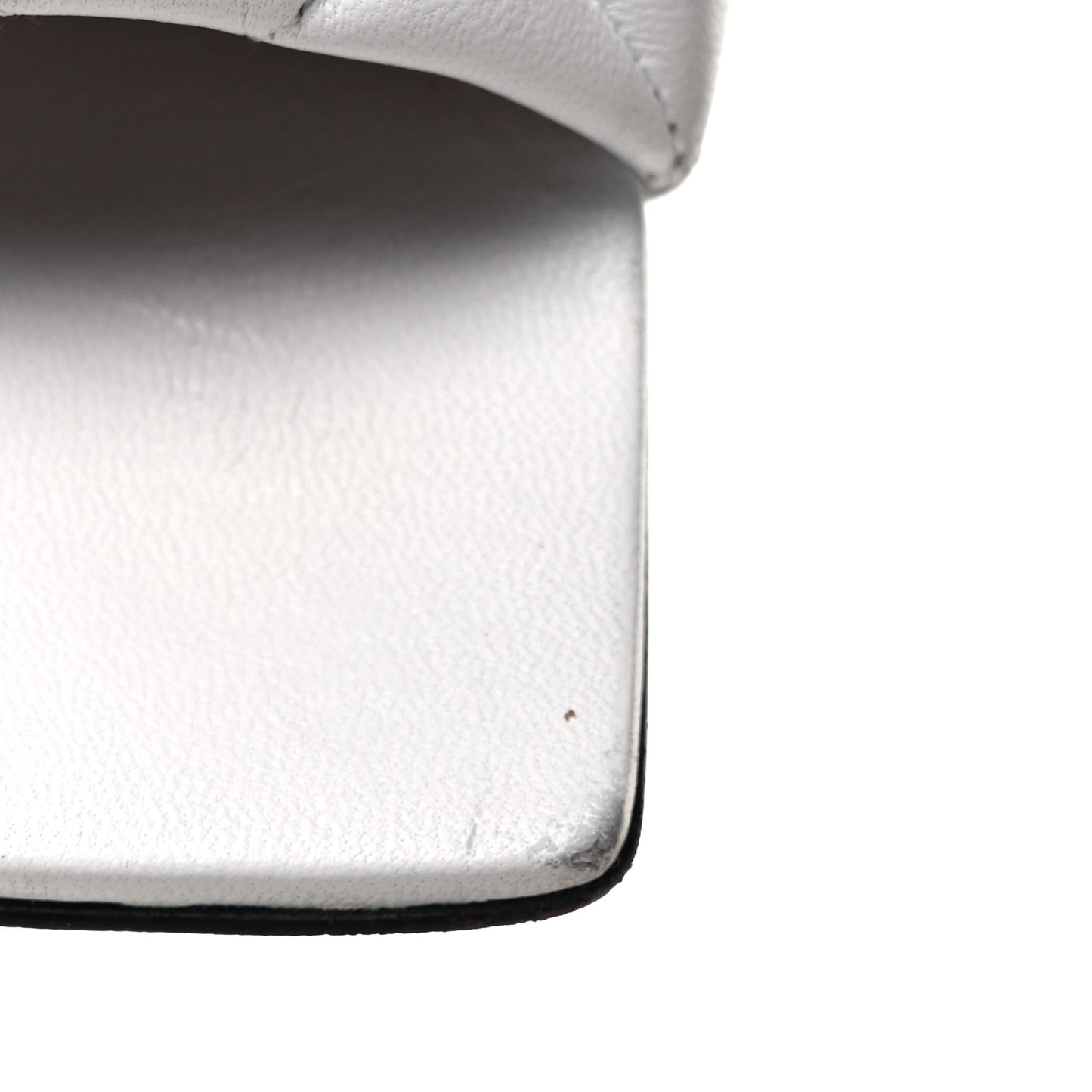 Nappa Matelasse Padded Flat Sandals 38 Optic White