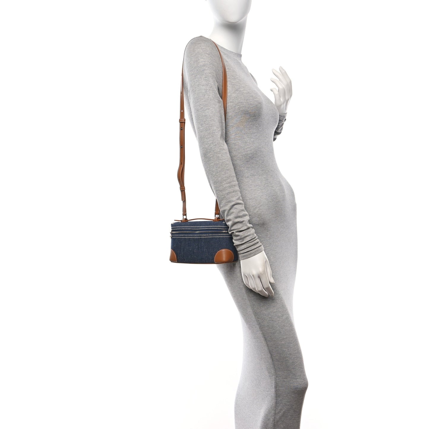 Denim L19 Extra Pocket Pouch Blue Warm Tan