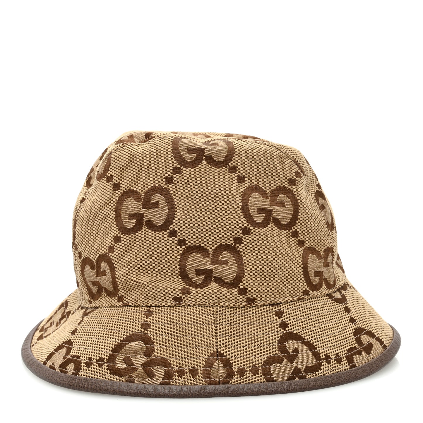 Monogram Jumbo GG Bucket Hat XL Camel Ebony New Acero