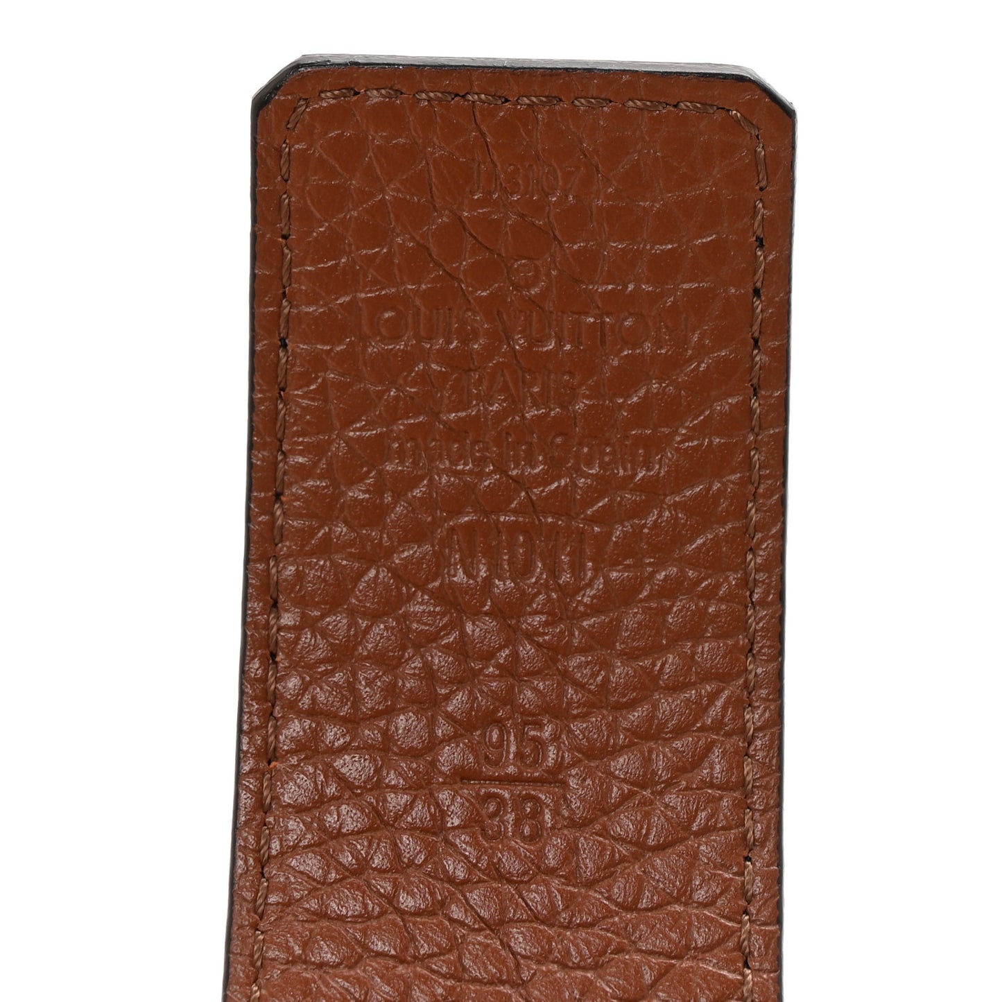 Calfskin 30mm LV Initiales Reversible Belt 95 38 Black Brown