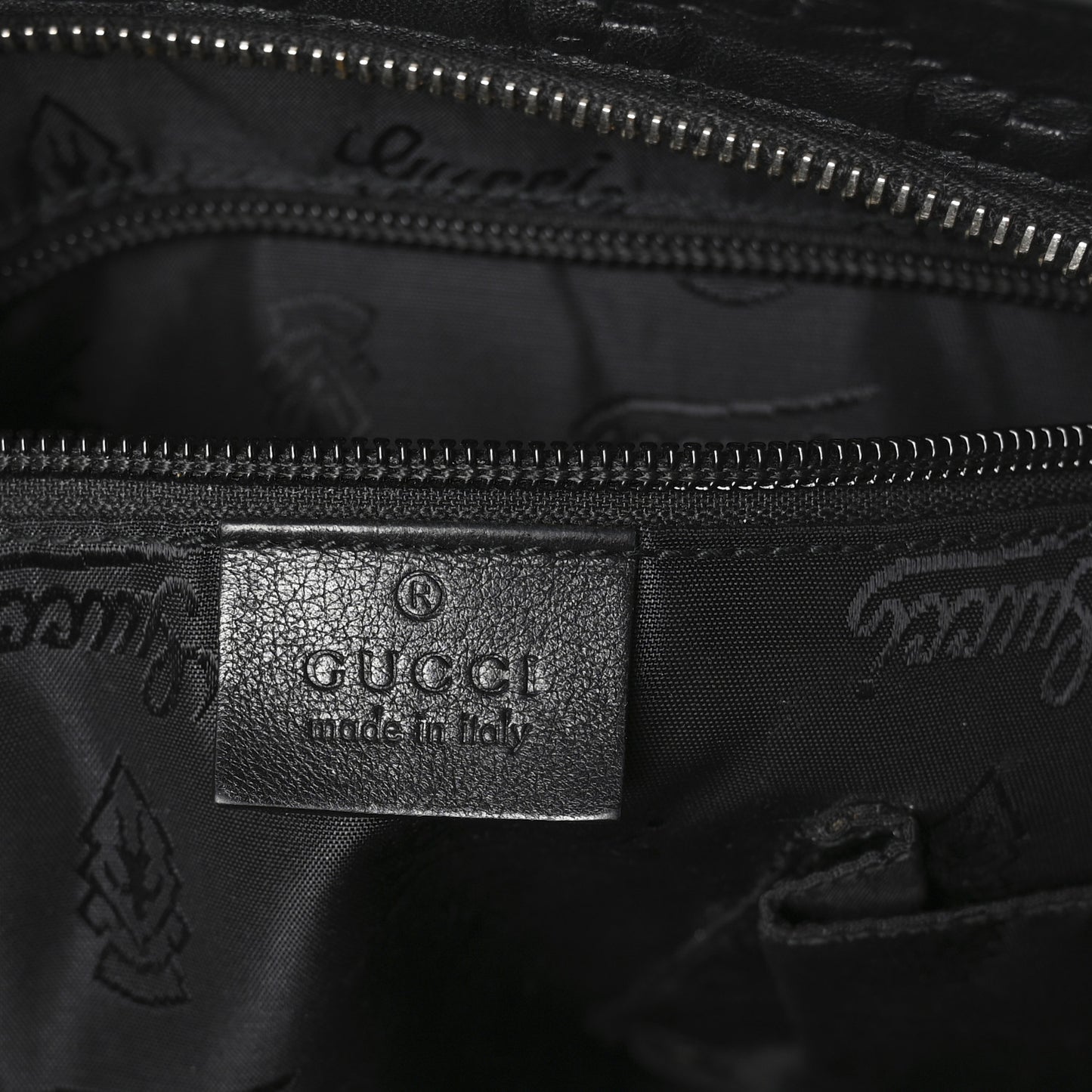Guccissima Medium Flat Messenger Bag Black